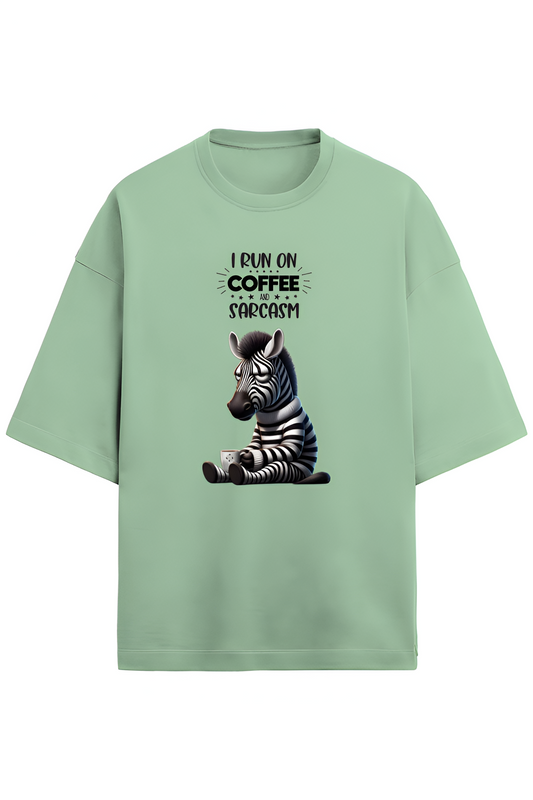 Coffee Sarcasm Unisex Terry Oversized T-Shirt