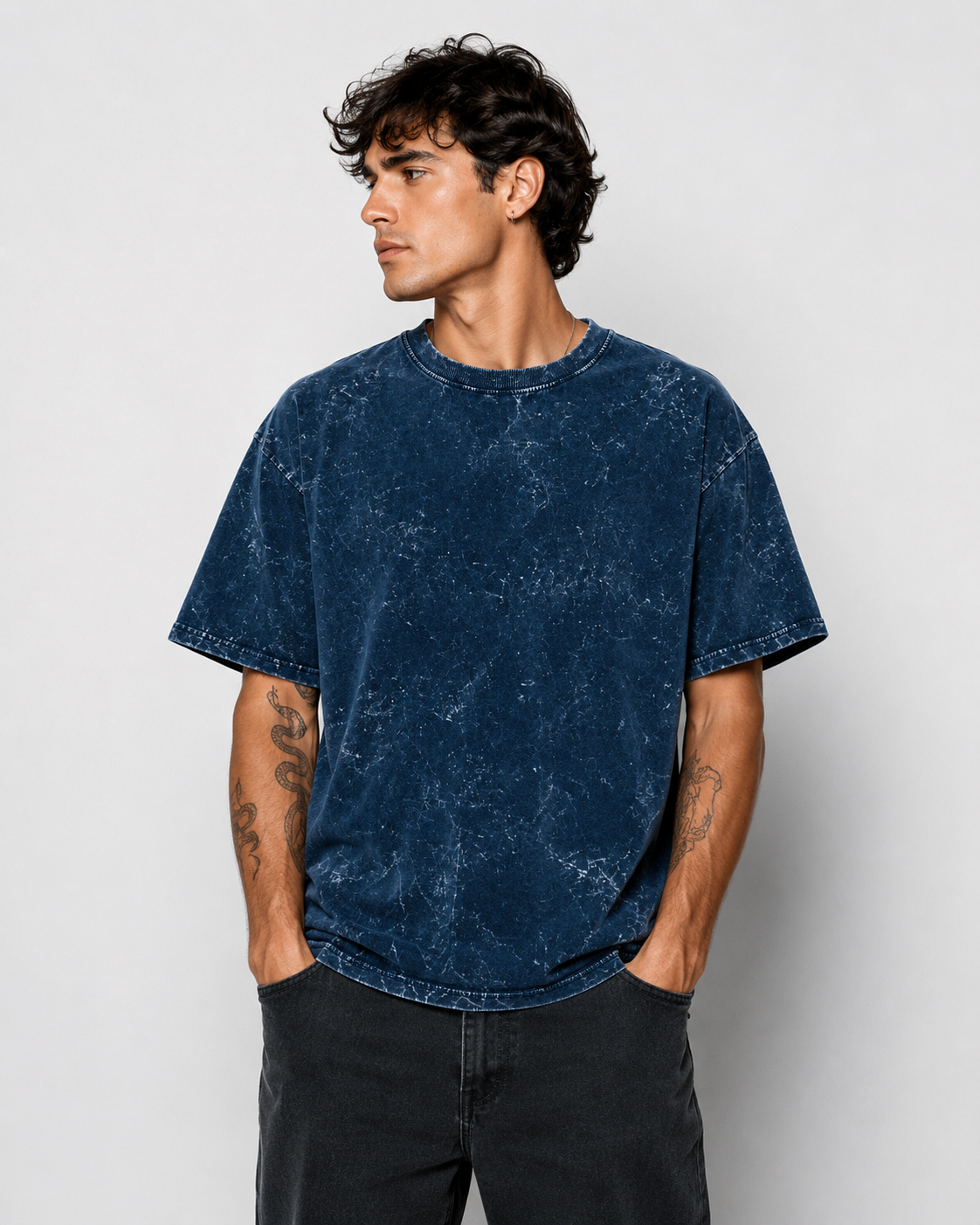 Unisex Acid Washed Oversized Tee