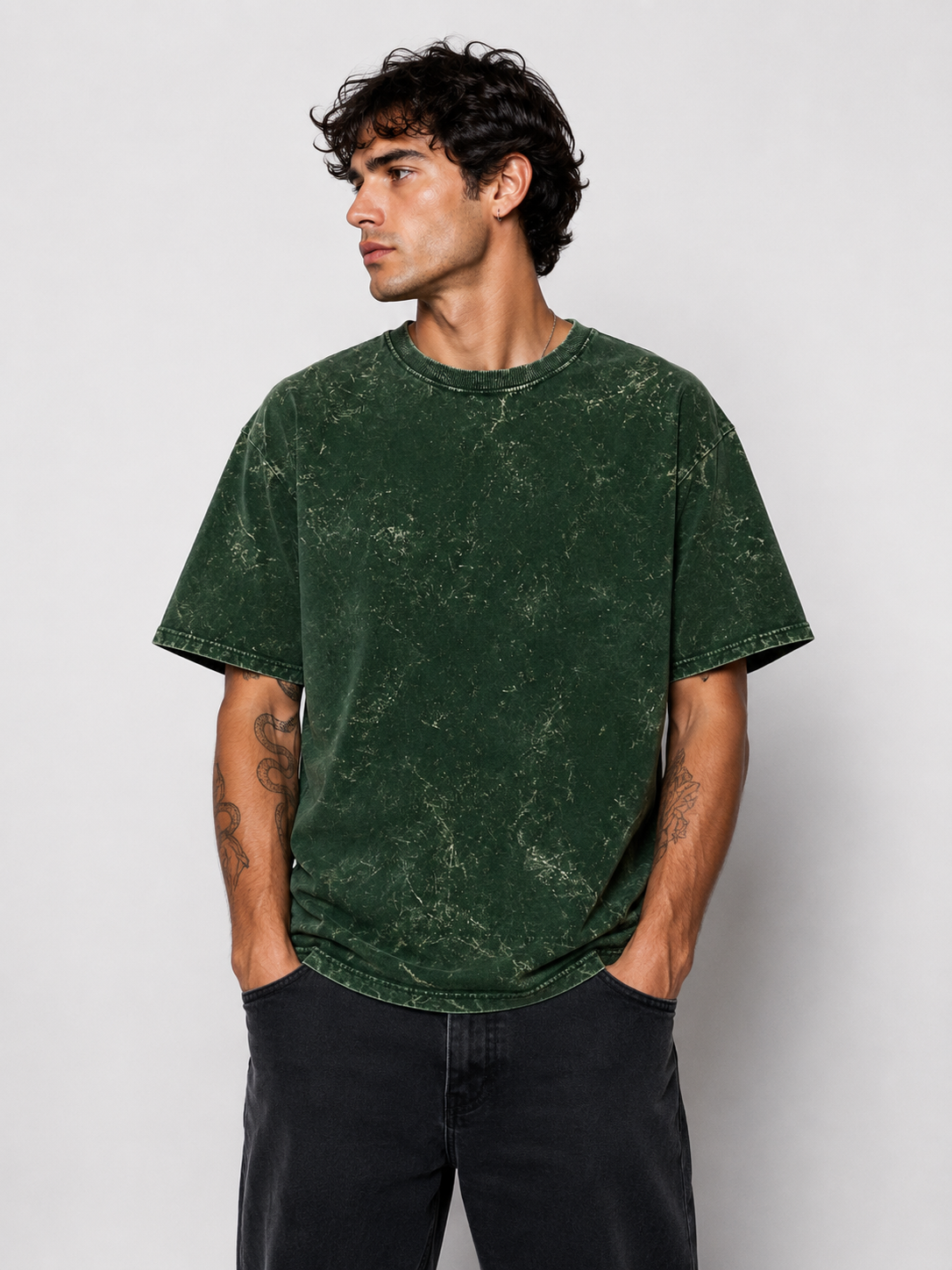Unisex Acid Washed Oversized Tee