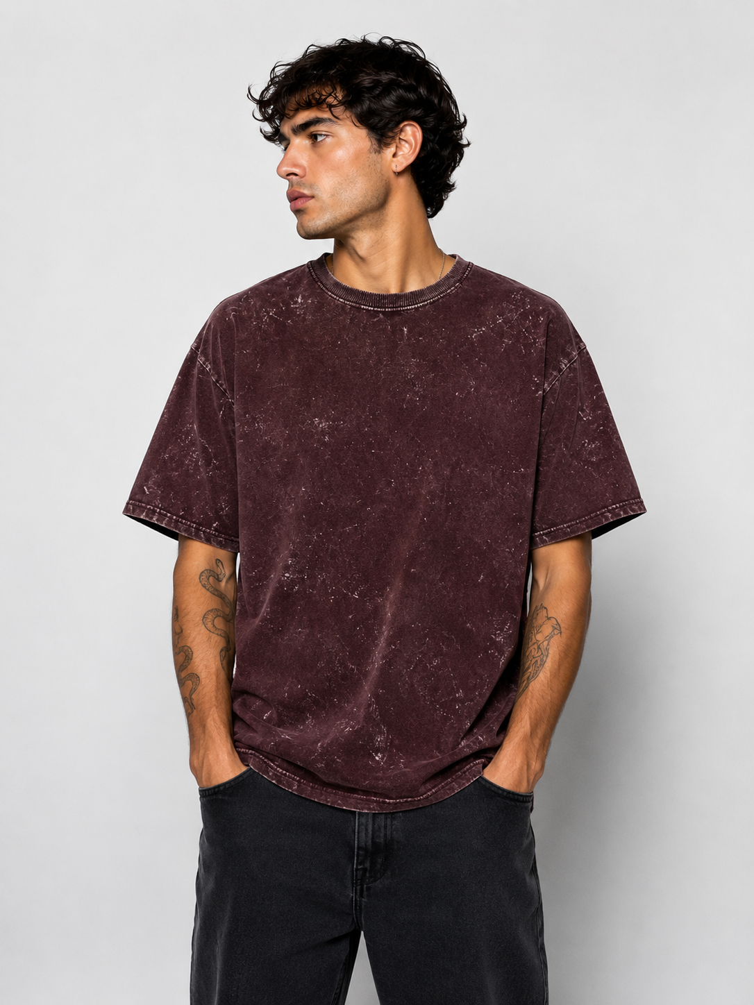 Unisex Acid Washed Oversized Tee