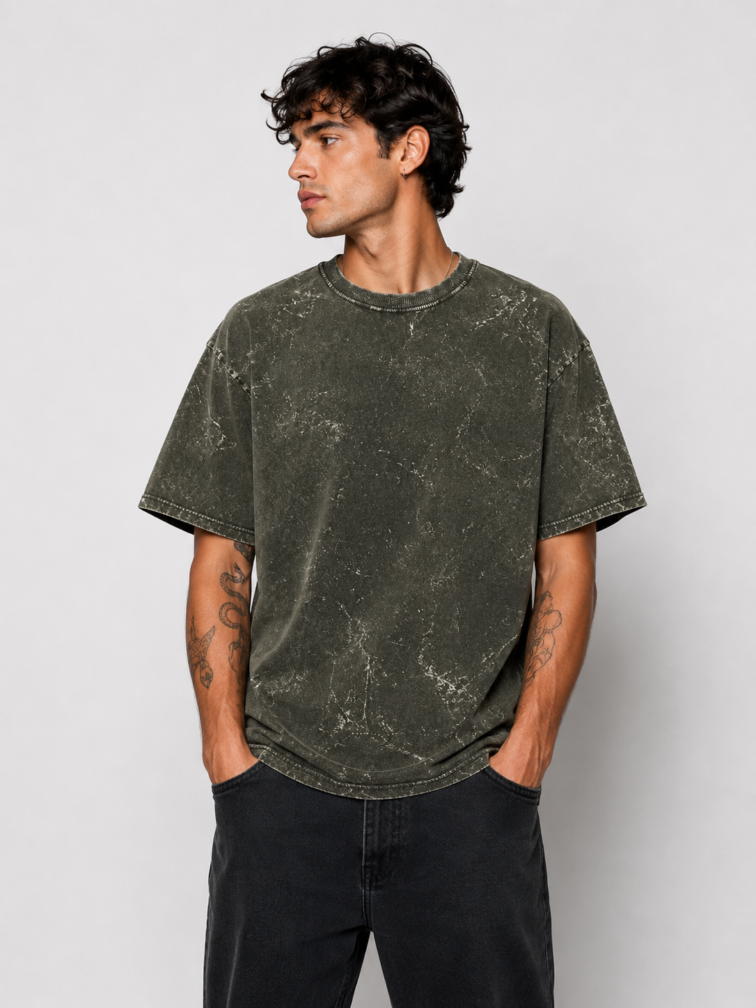 Unisex Acid Washed Oversized Tee