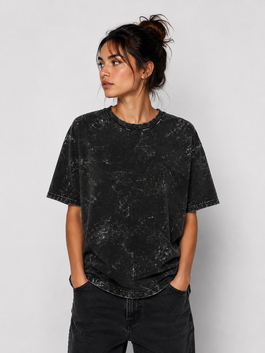 Unisex Acid Washed Oversized Tee