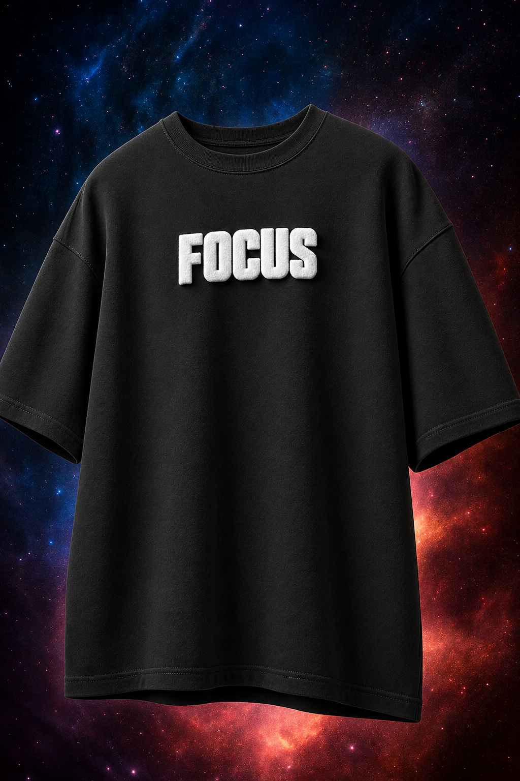 Focus Embosed Unisex Terry Oversized Tee