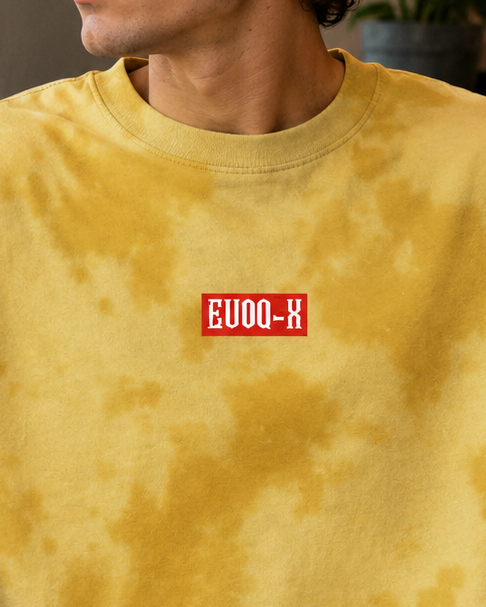 Evoq-X Embroidery Unisex Tie Dye Oversized T-Shirt