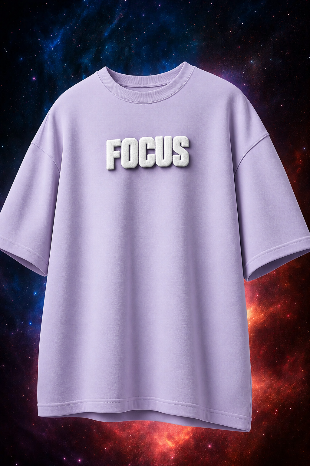 Focus Puff Print Unisex Terry Oversized Tee