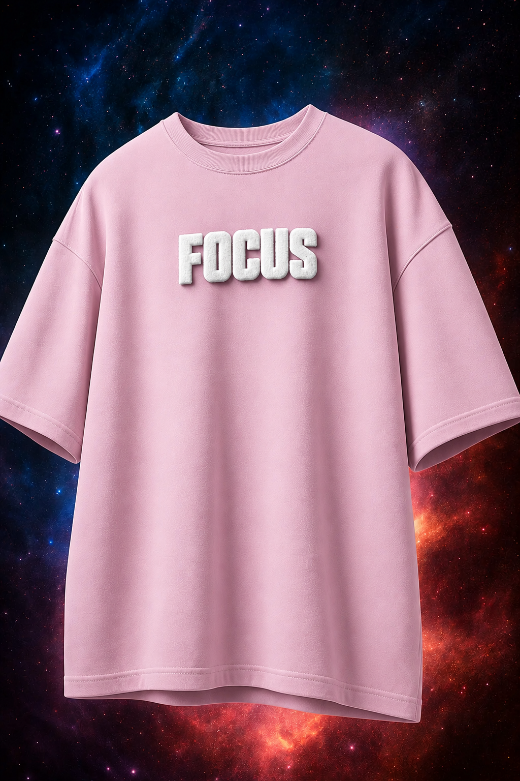 Focus Puff Print Unisex Terry Oversized Tee
