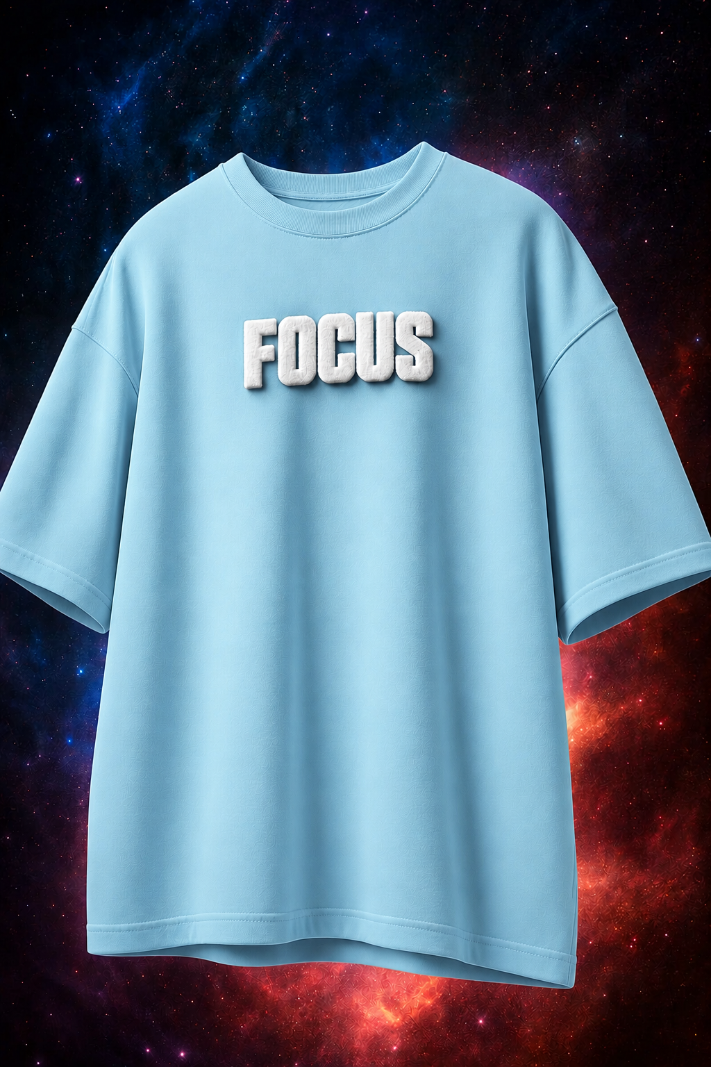 Focus Puff Print Unisex Terry Oversized Tee