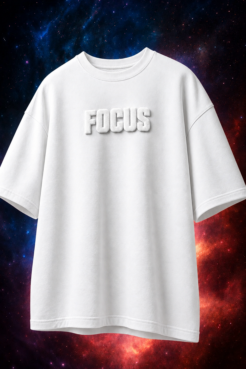 Focus Embosed Unisex Terry Oversized Tee