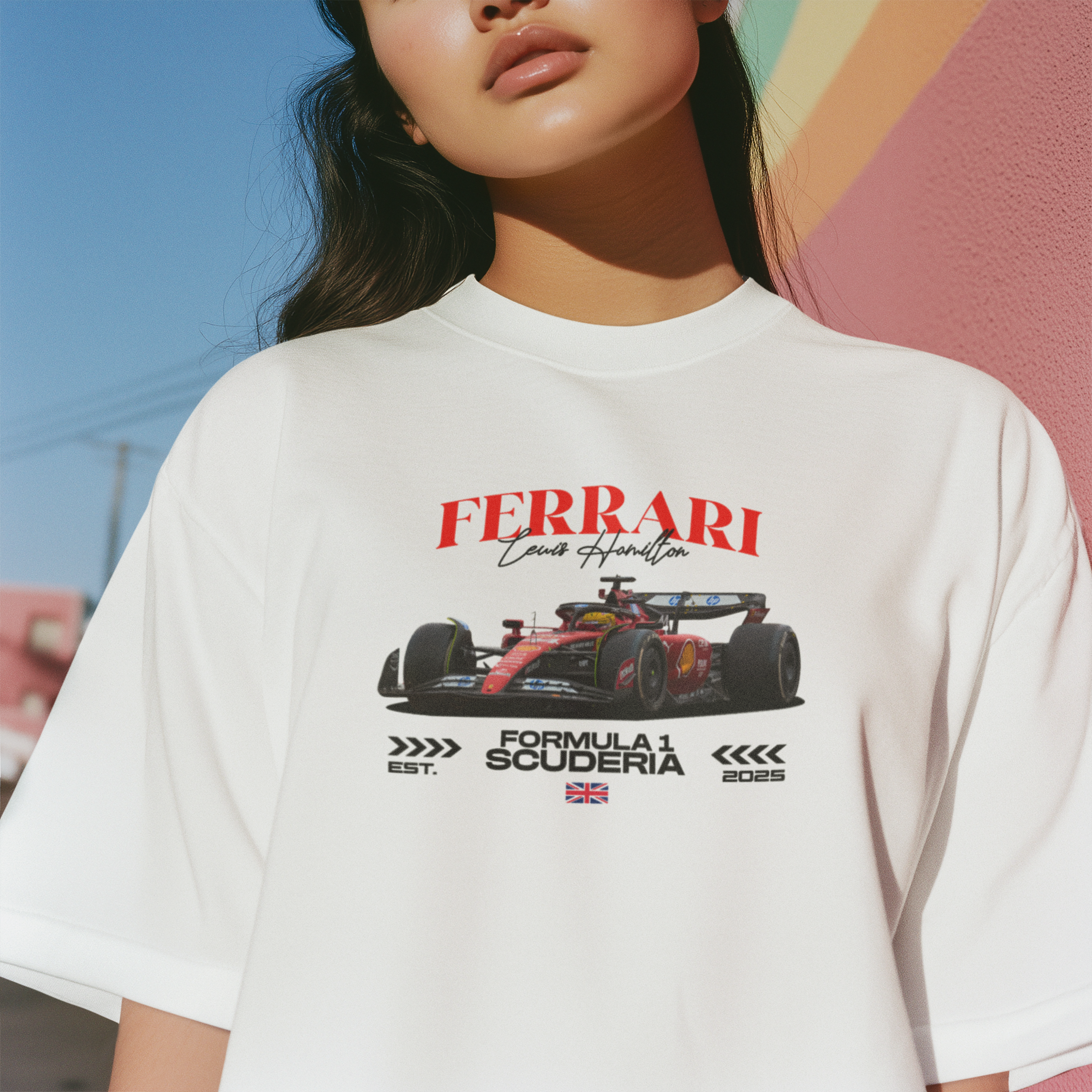 F1 Ferrari Unisex Oversized Classic T-Shirt