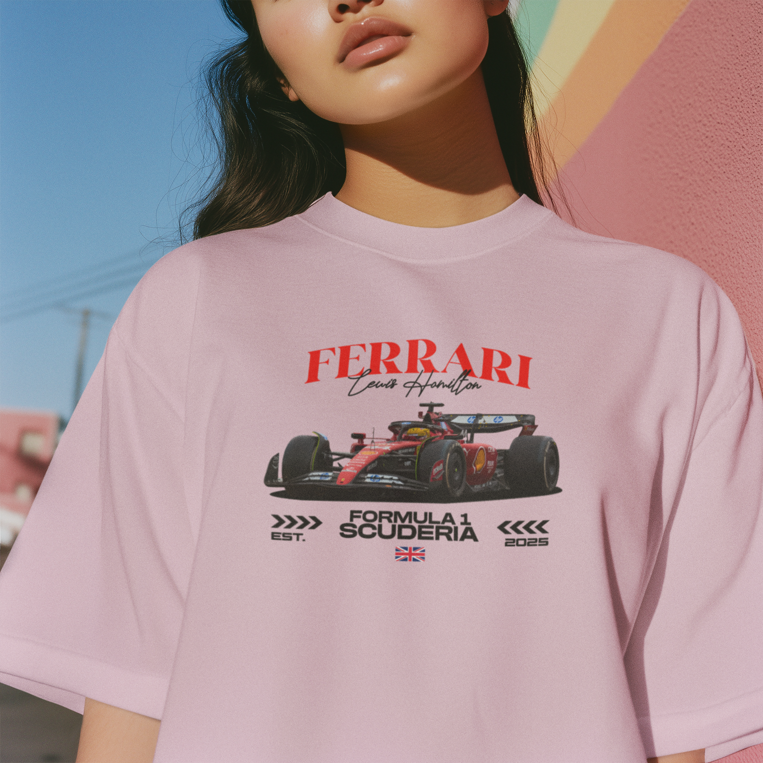 F1 Ferrari Unisex Oversized Classic T-Shirt
