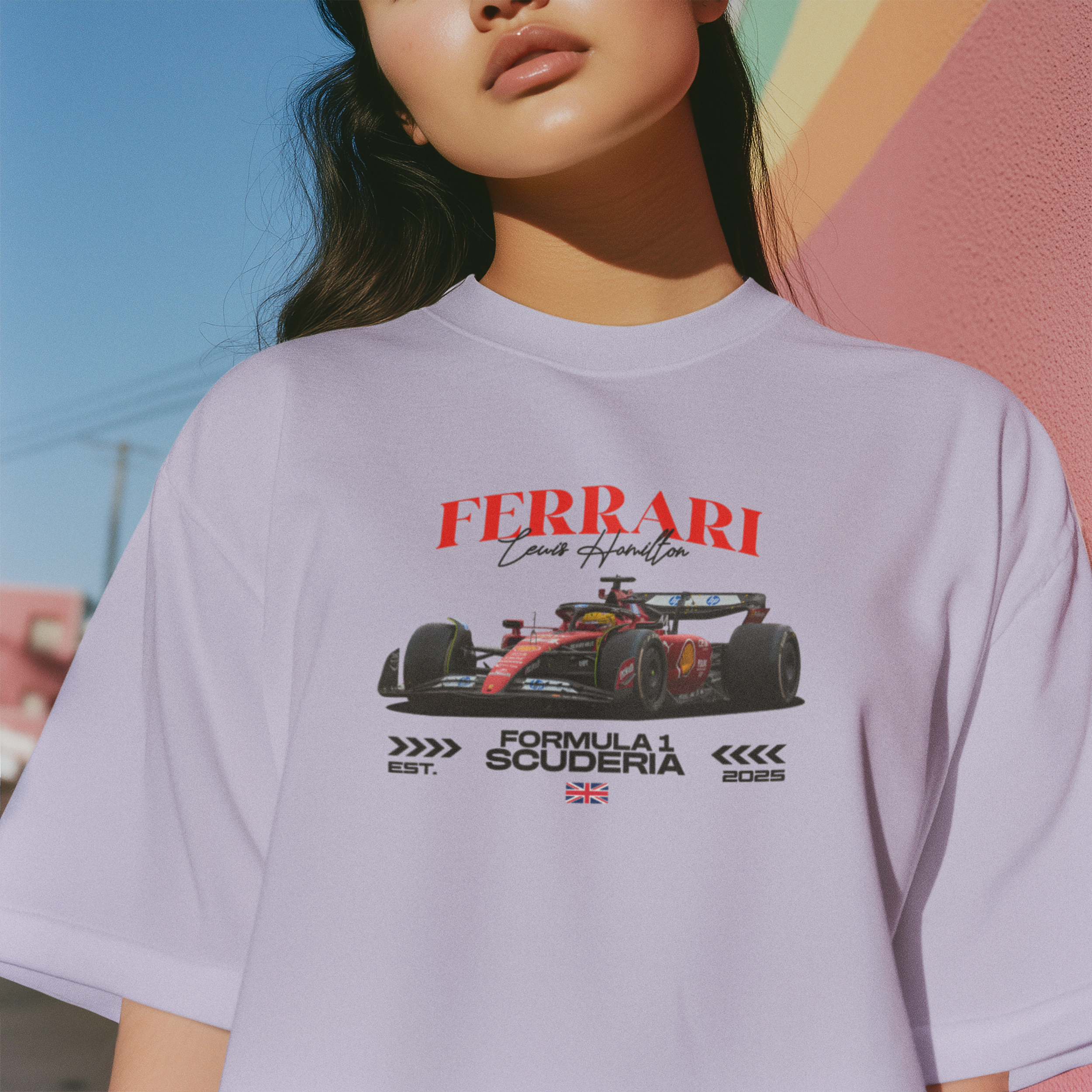 F1 Ferrari Unisex Oversized Classic T-Shirt