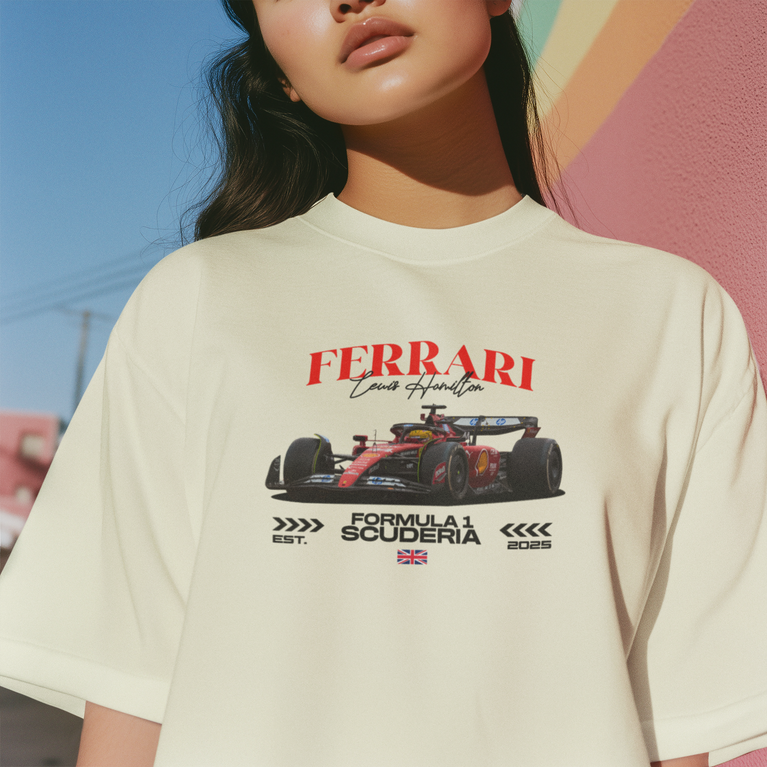 F1 Ferrari Unisex Oversized Classic T-Shirt