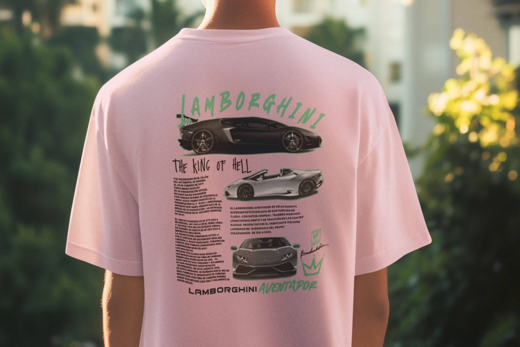 Lamborghini The King of Hell Unisex Oversized Classic T-Shirt