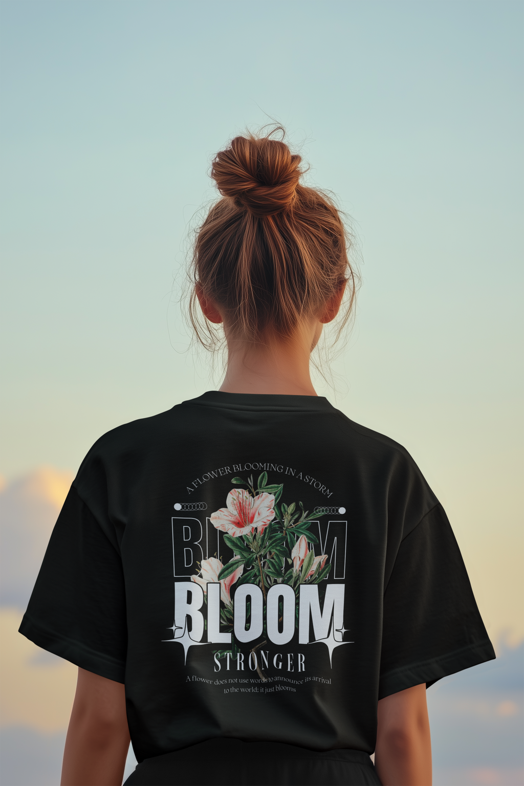 Bloom Stronger Unisex Terry Oversized Tee