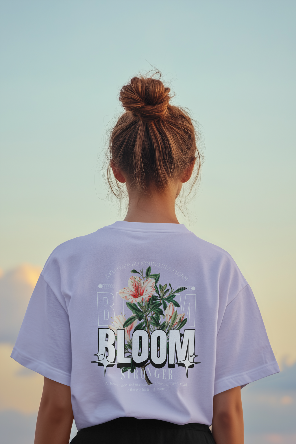 Bloom Stronger Unisex Terry Oversized Tee