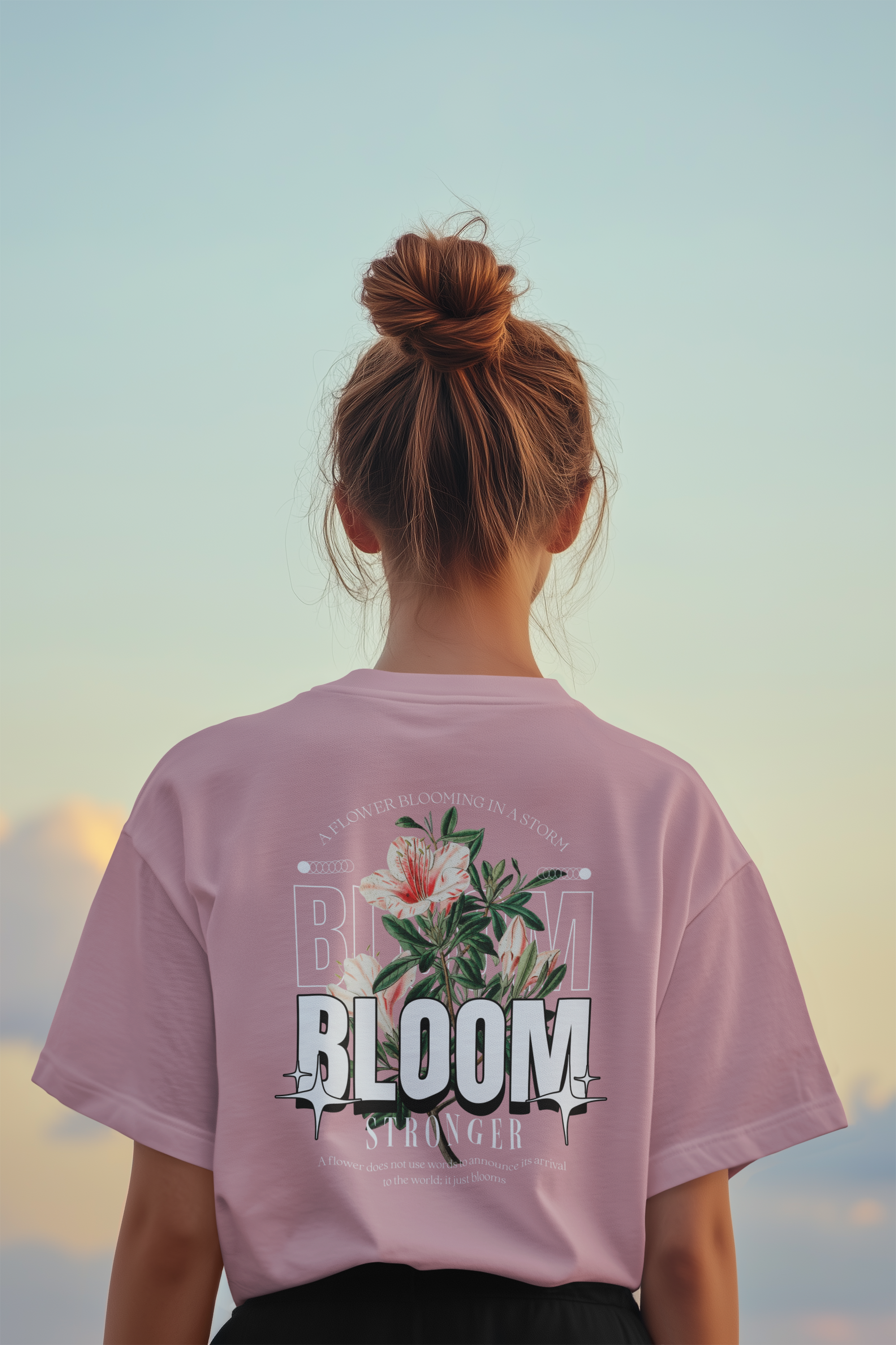 Bloom Stronger Unisex Terry Oversized Tee