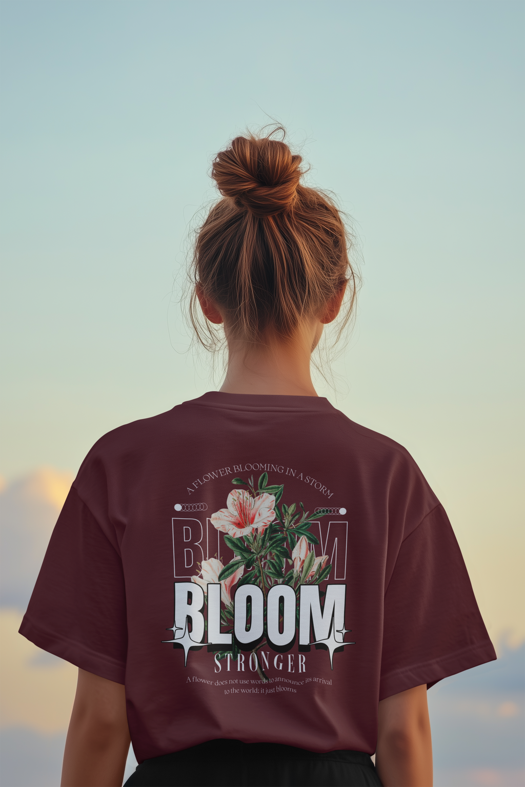 Bloom Stronger Unisex Terry Oversized Tee