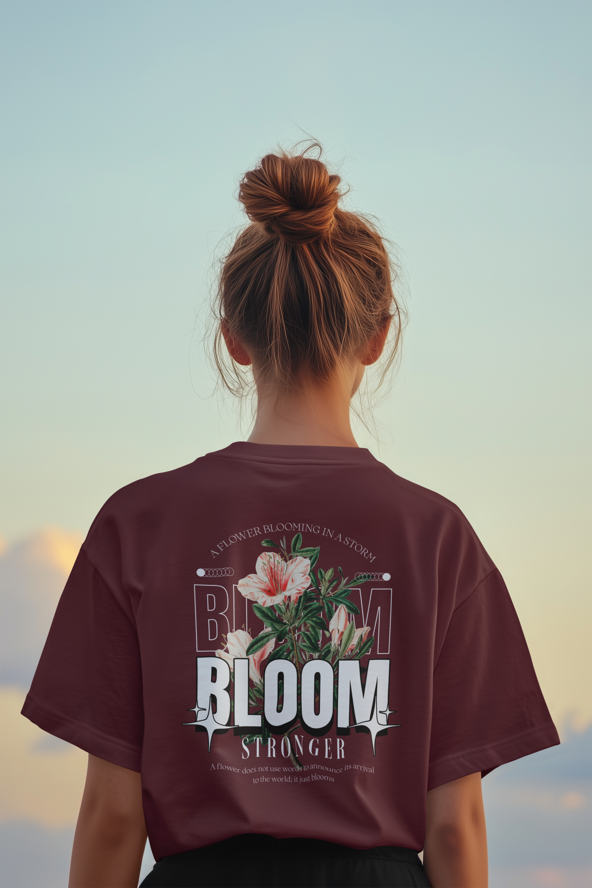 Bloom Stronger Unisex Terry Oversized Tee