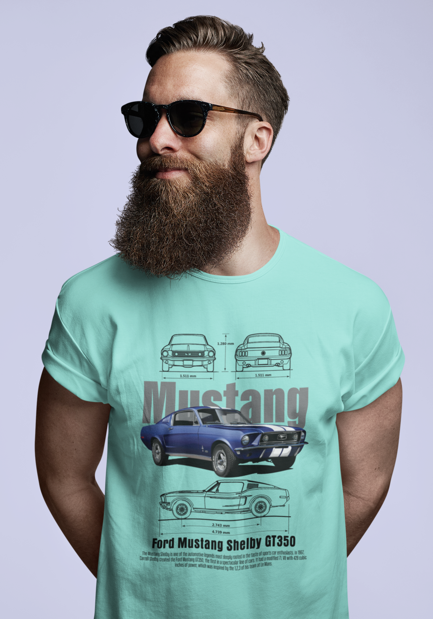 Mustang Unisex Oversized Classic T-Shirt