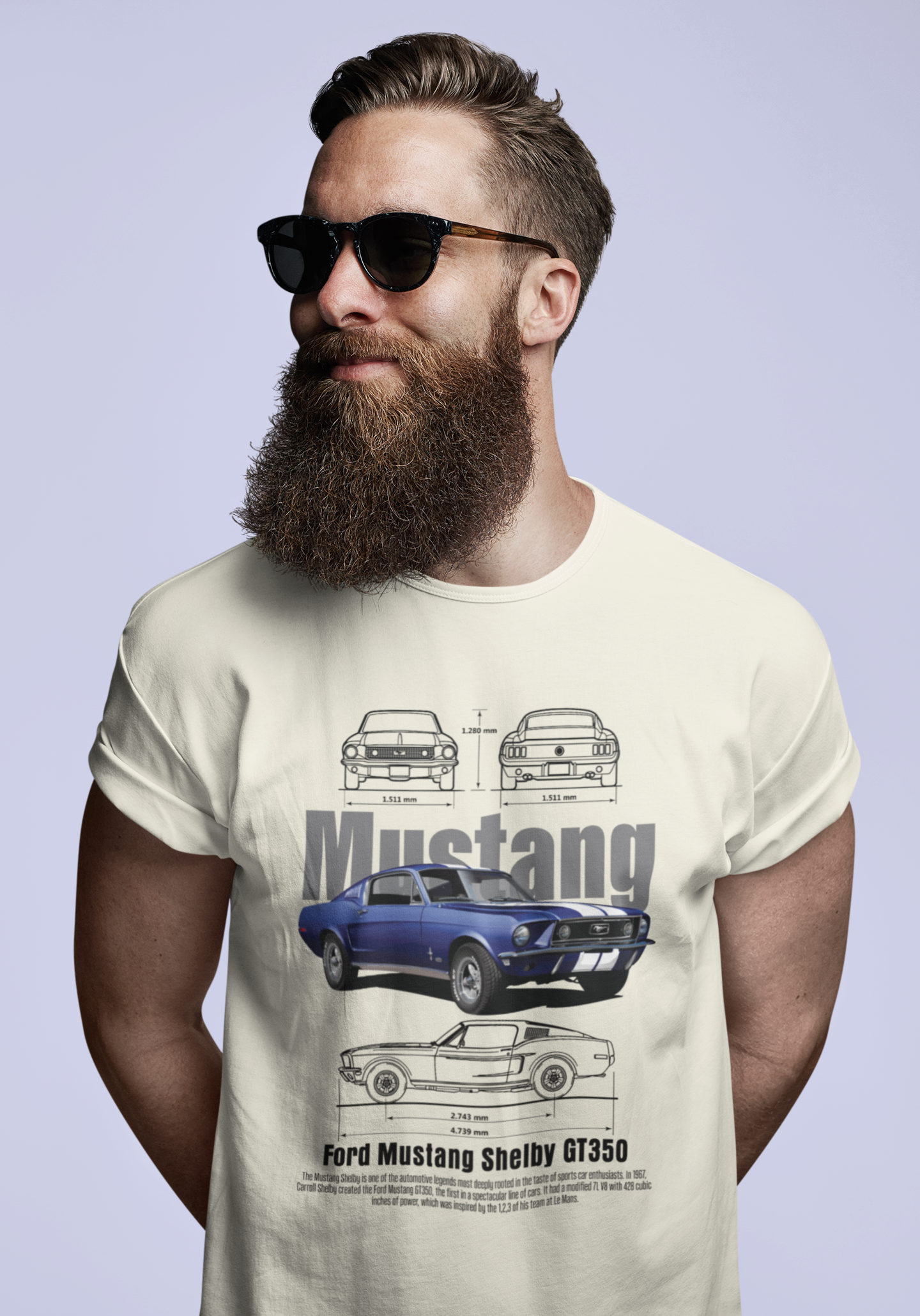 Mustang Unisex Oversized Classic T-Shirt