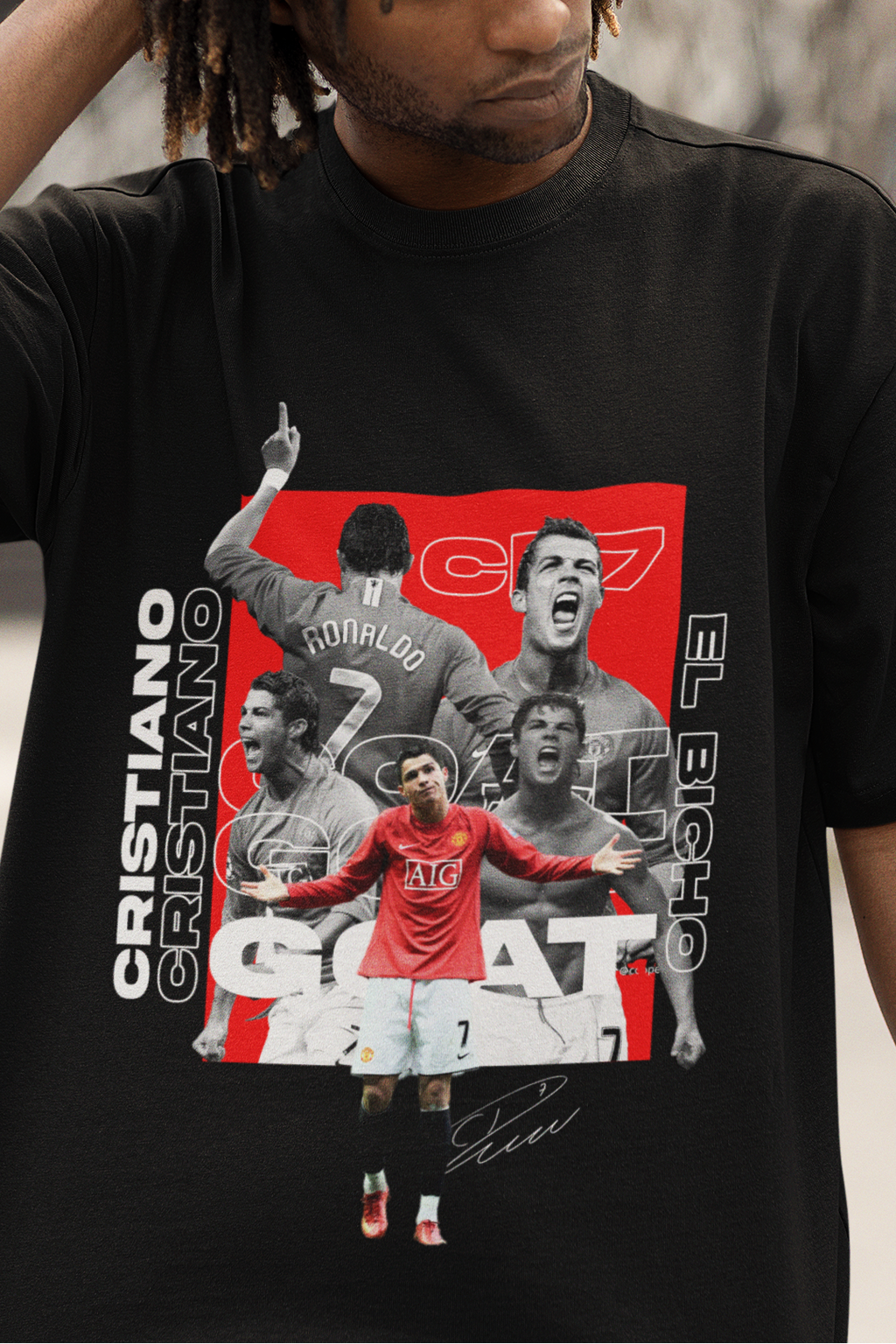 Cristiano Ronaldo Unisex Terry Oversized Tee