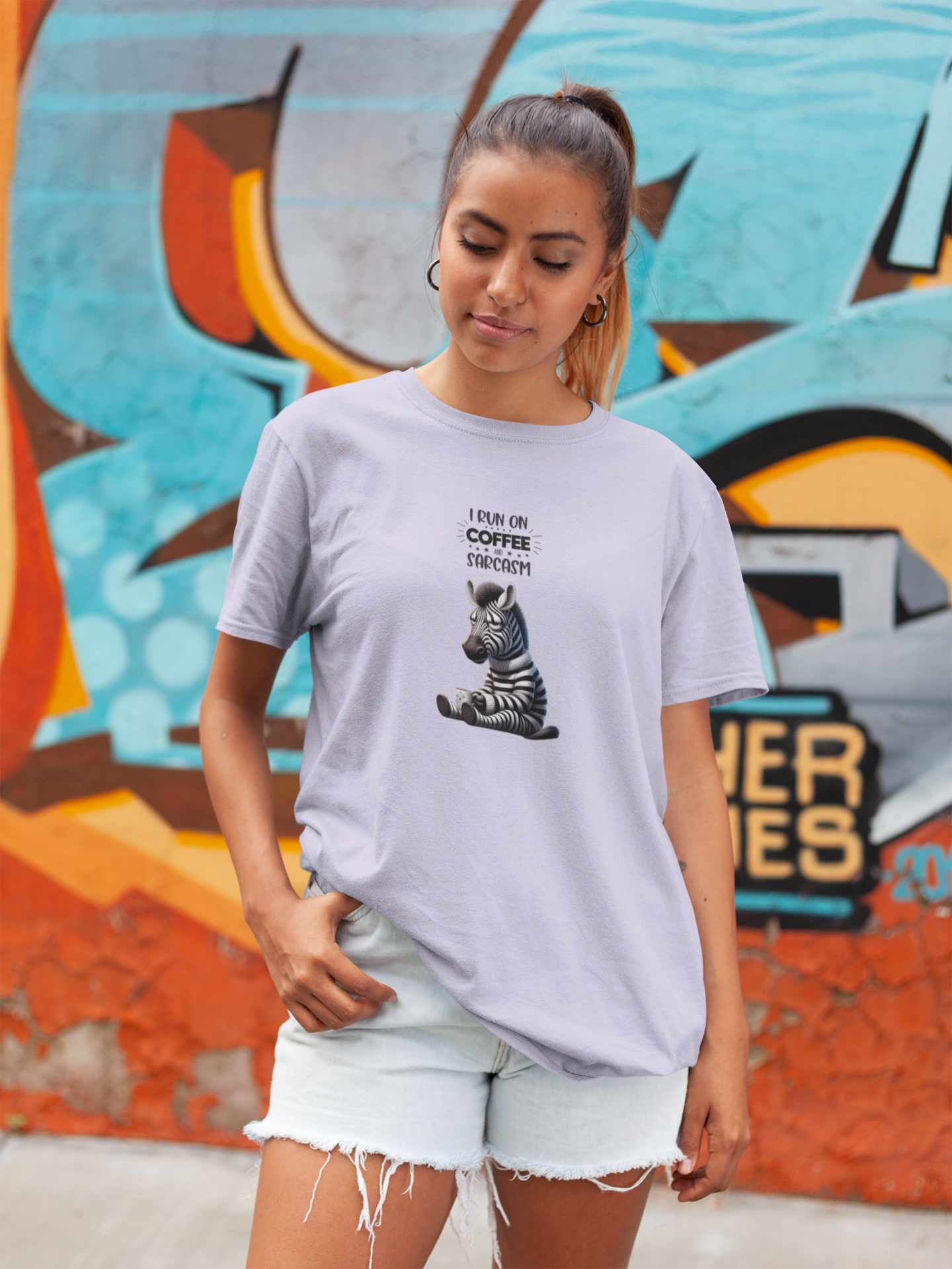 I Run On Coffee Sarcasam Unisex Terry Oversized