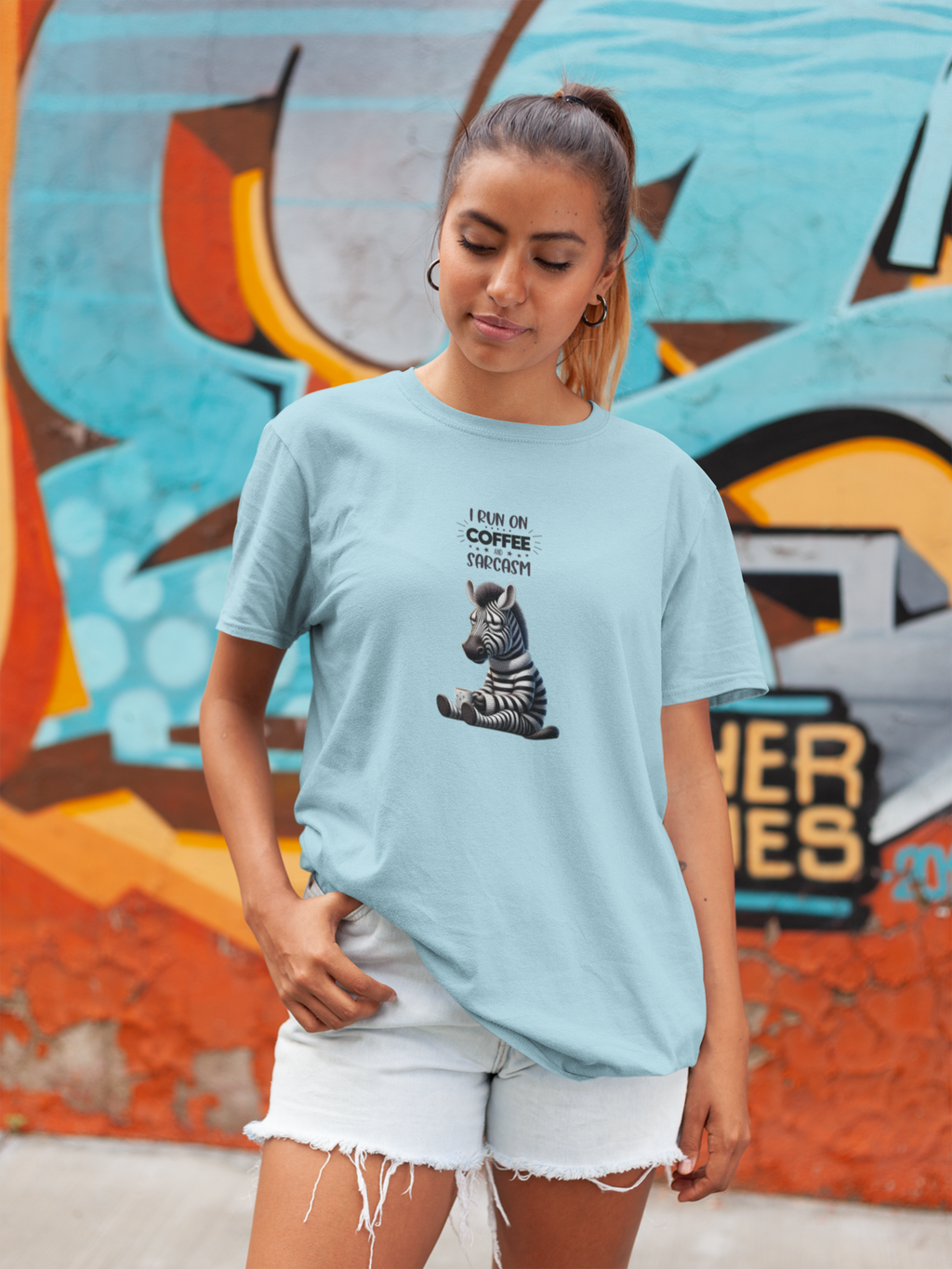 I Run On Coffee Sarcasam Unisex Terry Oversized