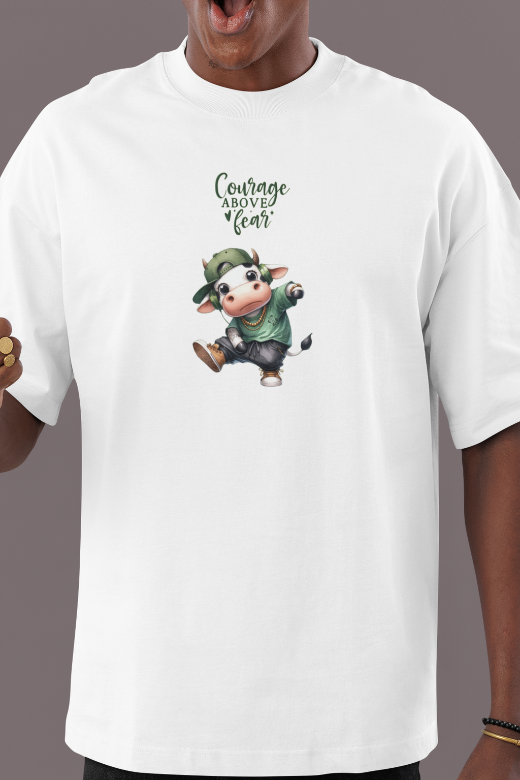 Courage Above Fear Unisex Terry Oversized