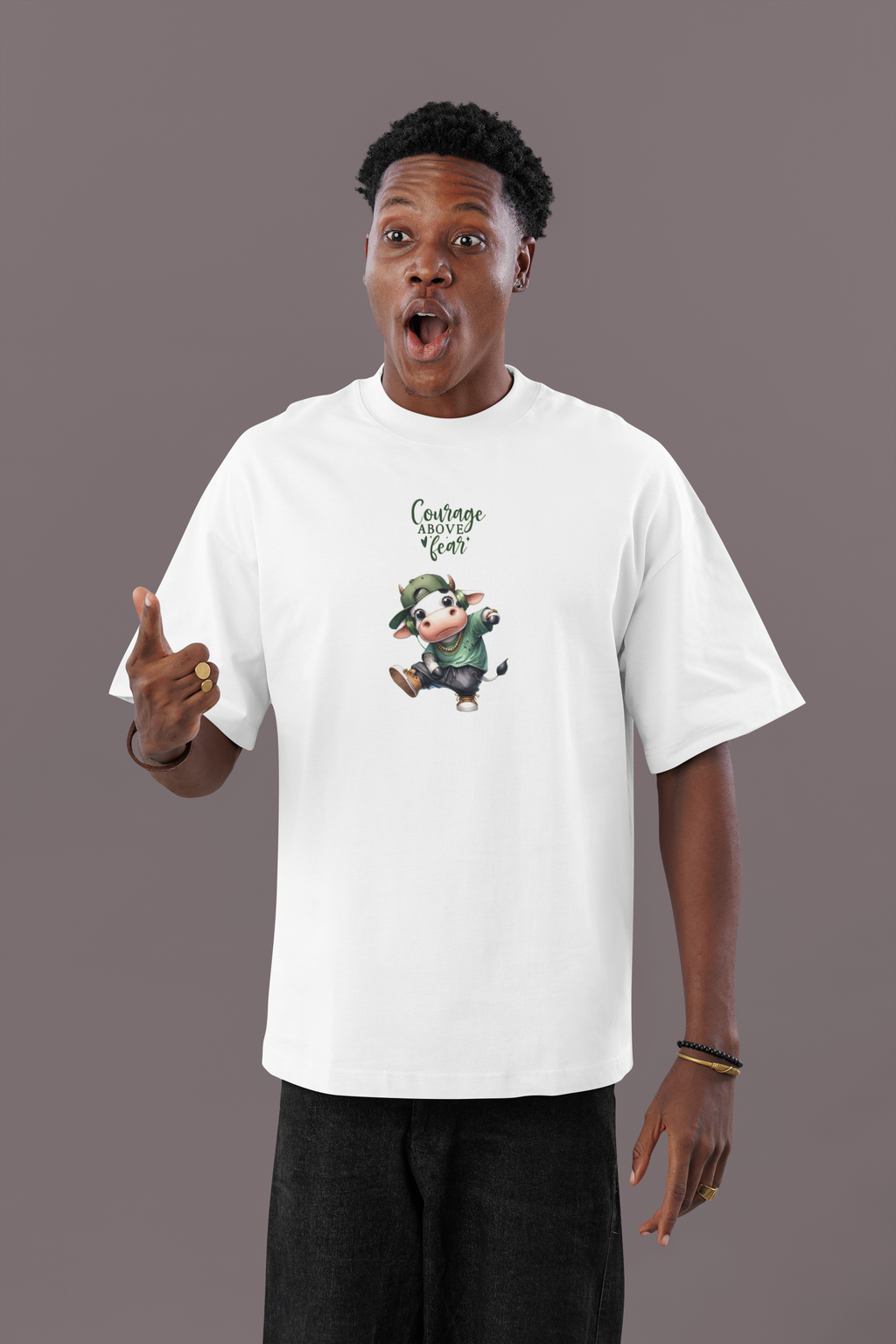 Courage Above Fear Unisex Terry Oversized