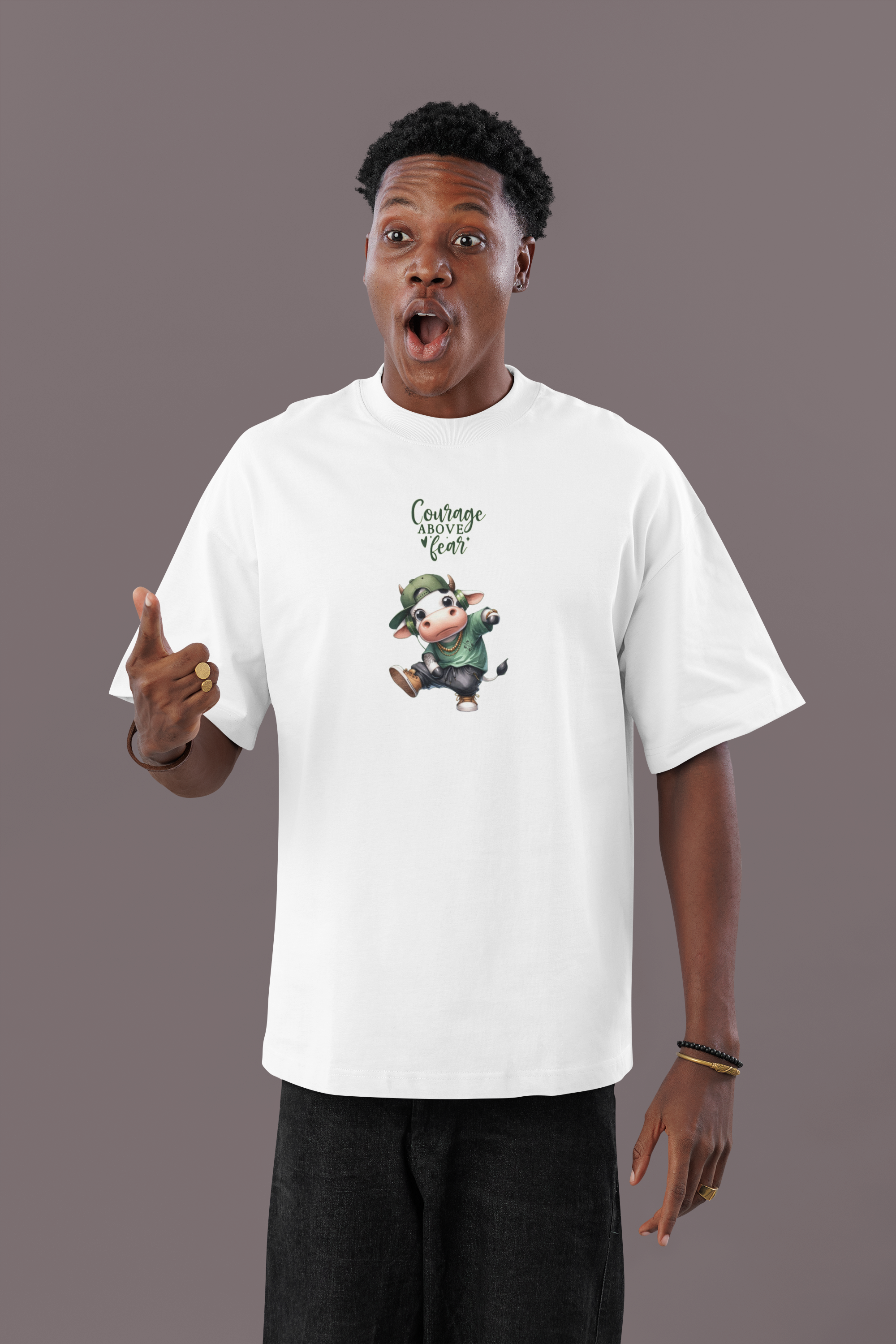 Courage Above Fear Unisex Terry Oversized