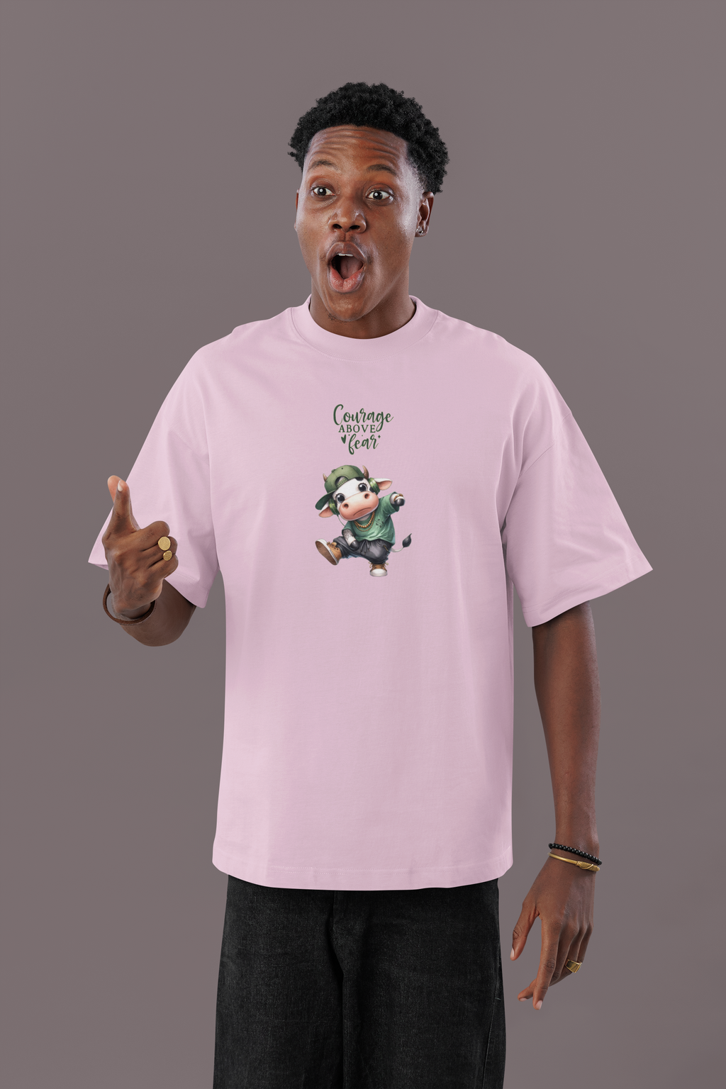 Courage Above Fear Unisex Terry Oversized