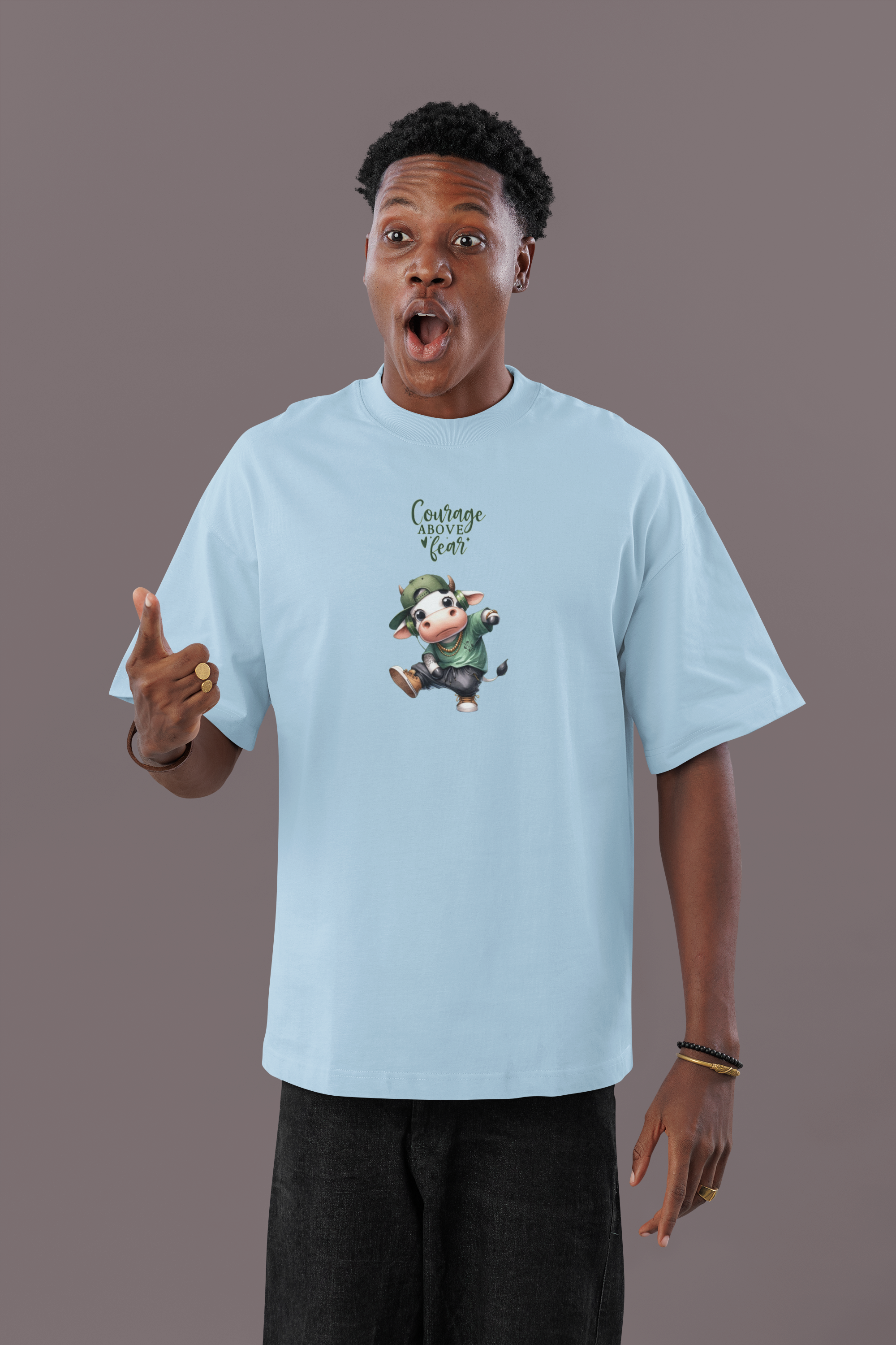 Courage Above Fear Unisex Terry Oversized