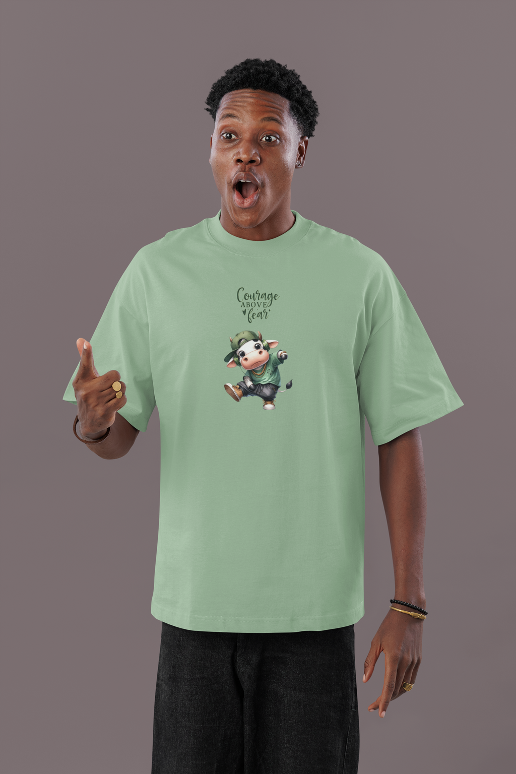 Courage Above Fear Unisex Terry Oversized