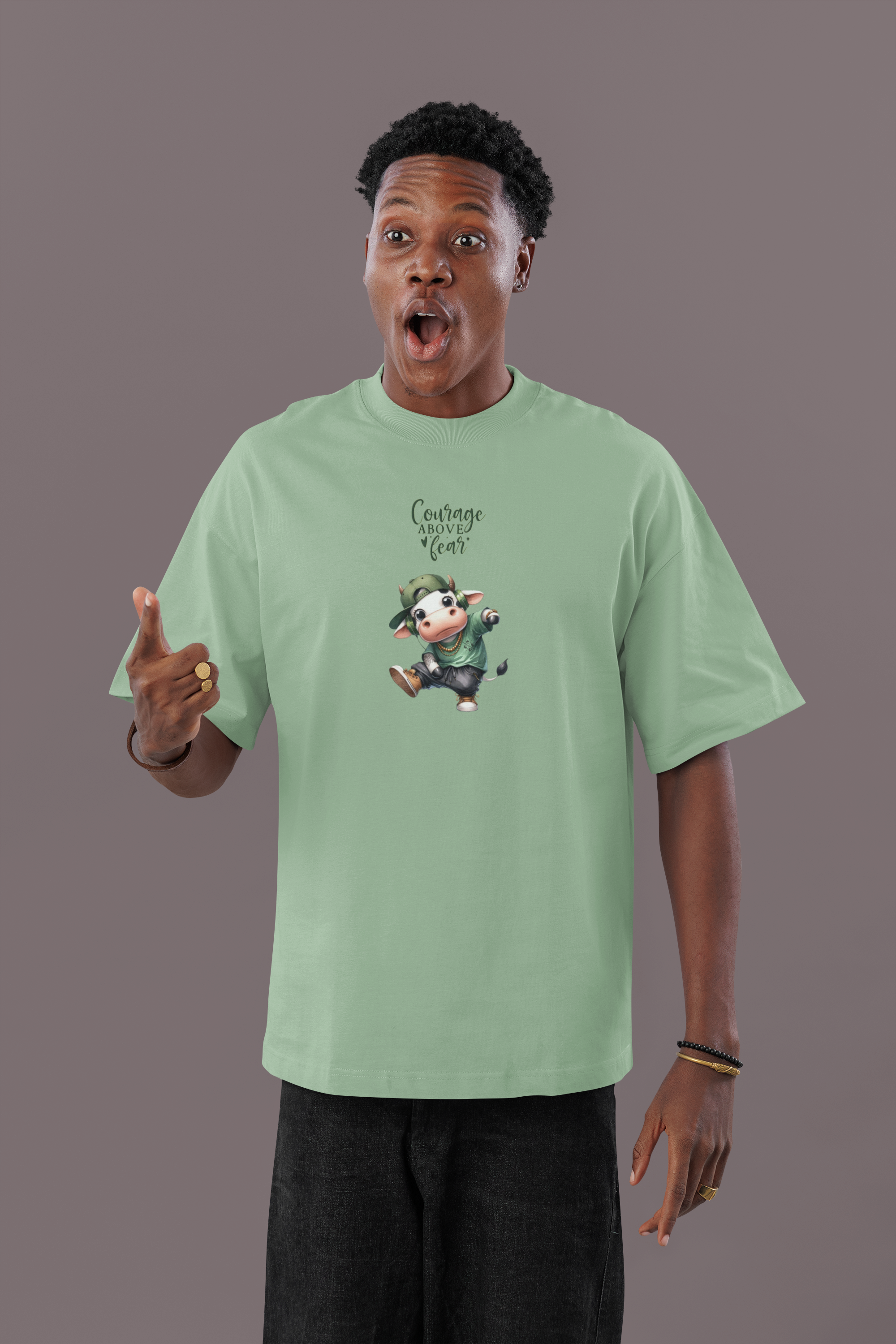 Courage Above Fear Unisex Terry Oversized