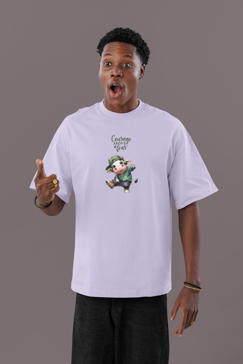 Courage Above Fear Unisex Terry Oversized