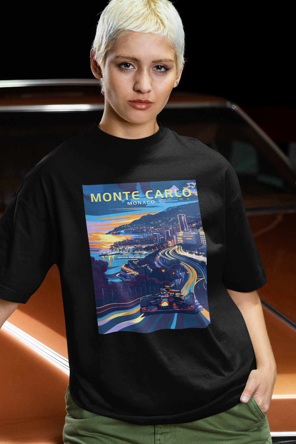 Monte Carlo Unisex Terry Oversized Tee