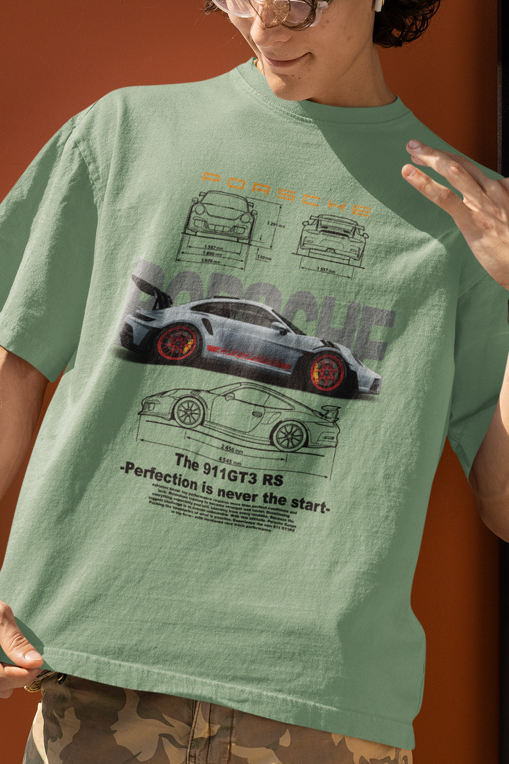 Porsche 911GT Unisex Terry Oversized Tee