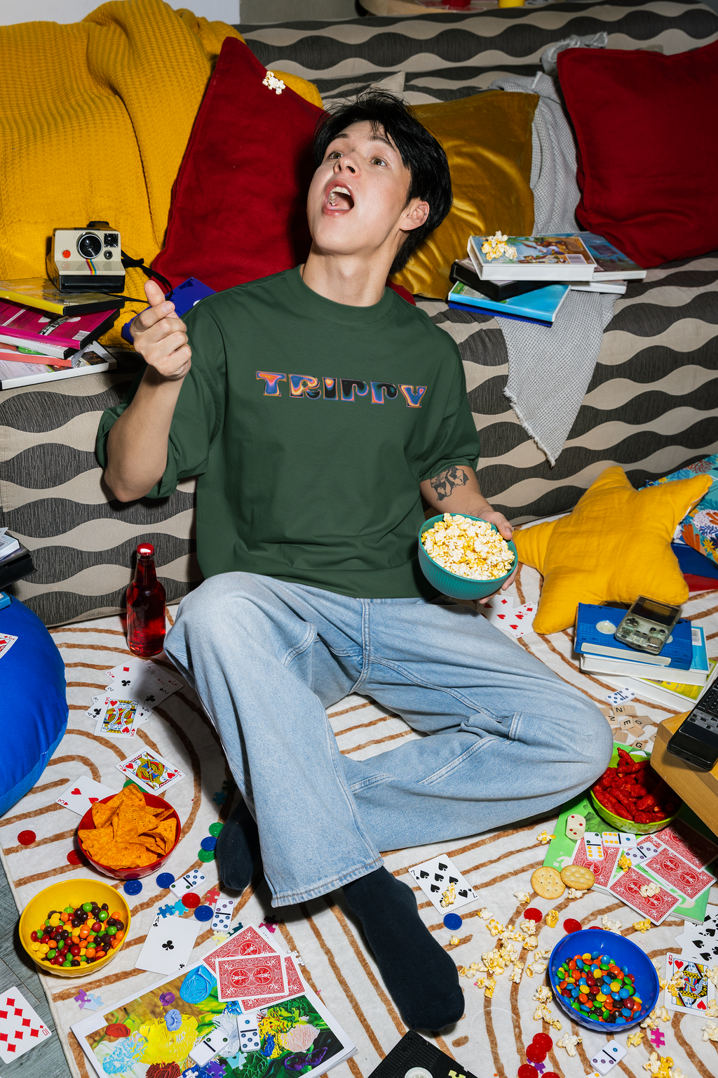 Trippy Unisex Terry Oversized Tee