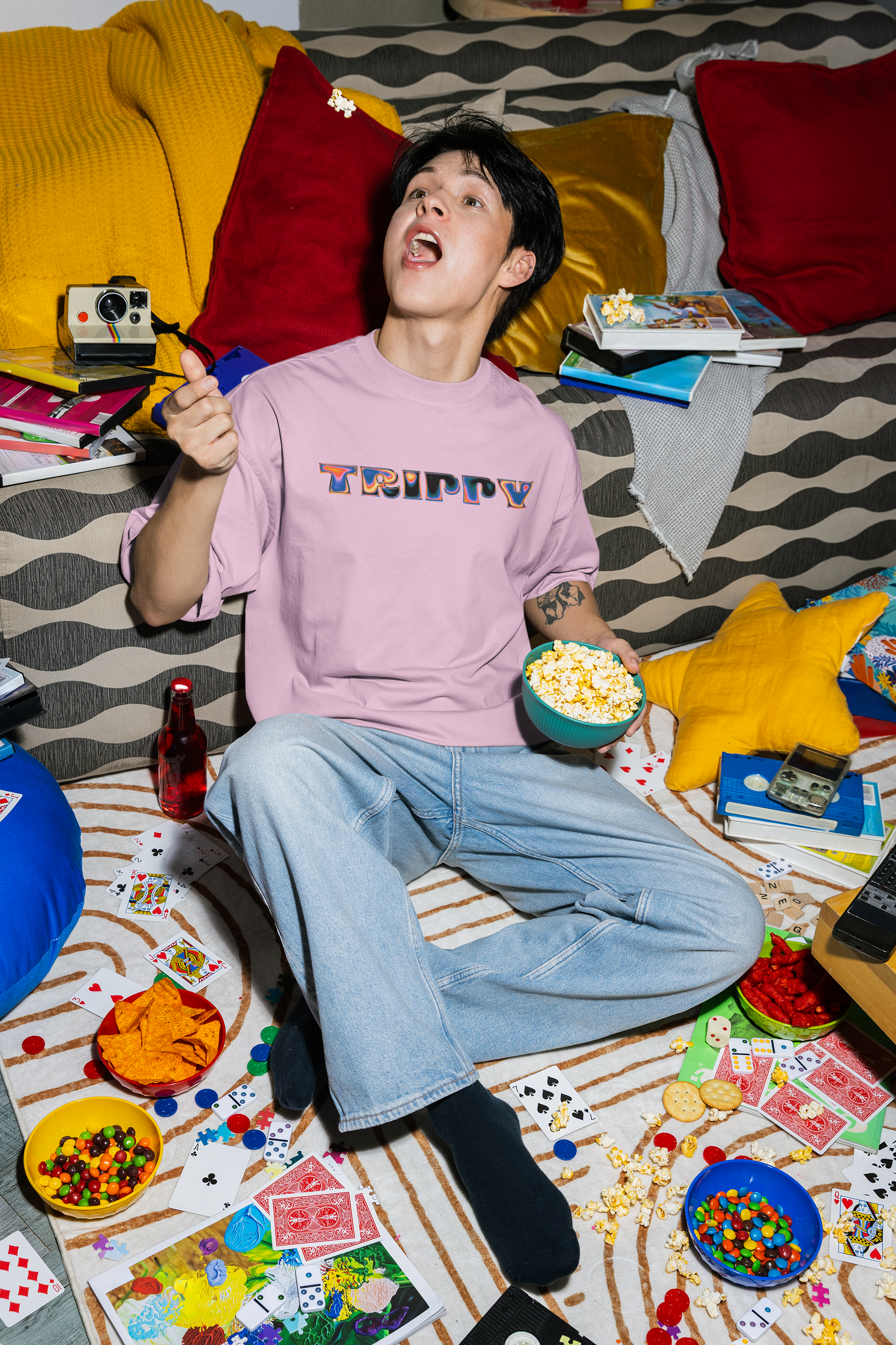 Trippy Unisex Terry Oversized Tee