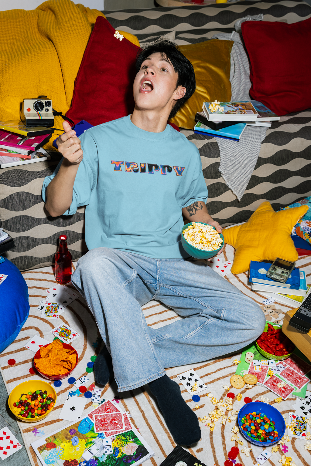 Trippy Unisex Terry Oversized Tee