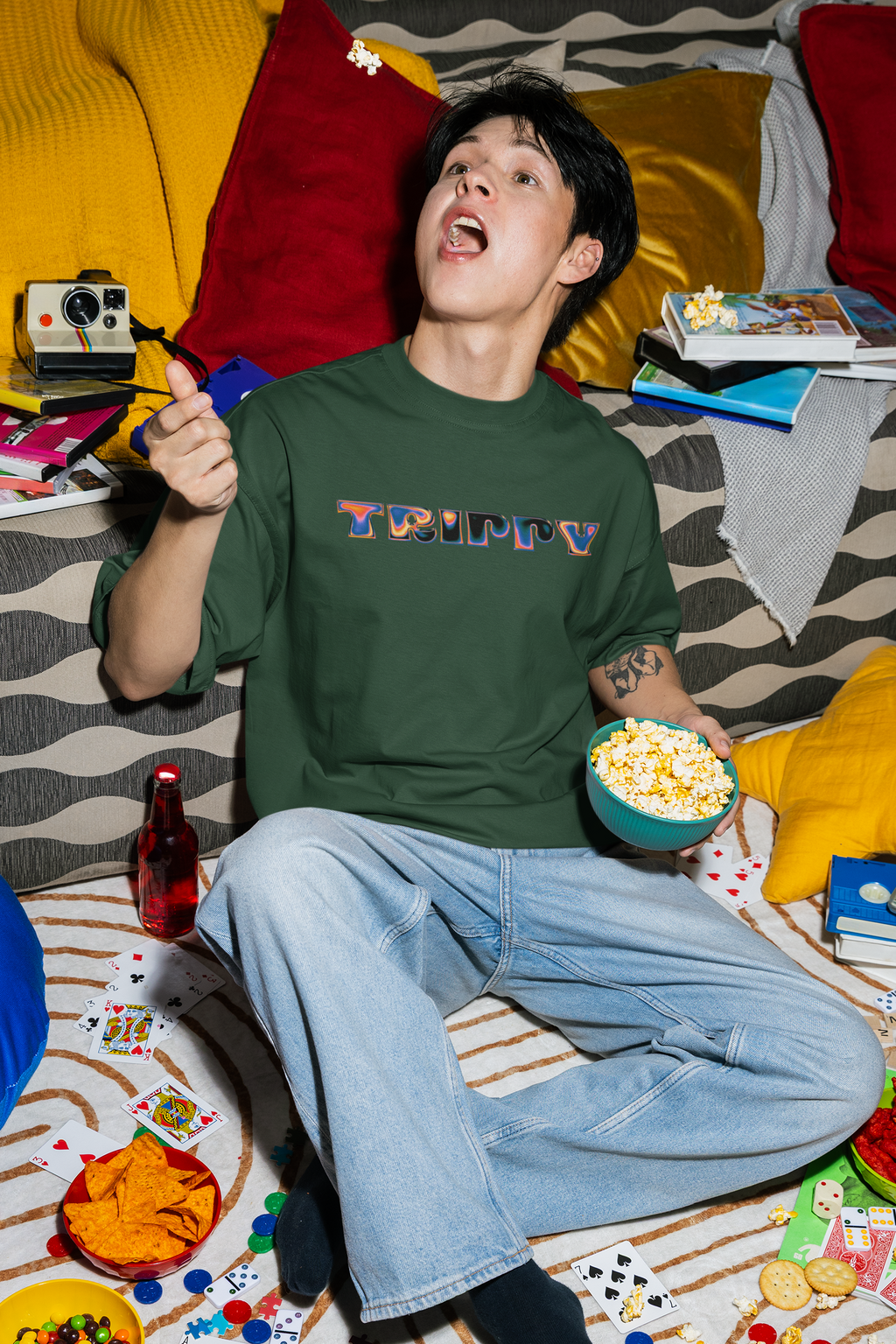 Trippy Unisex Terry Oversized Tee