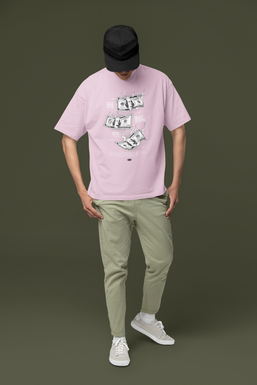 Money Burning Unisex Terry Oversized