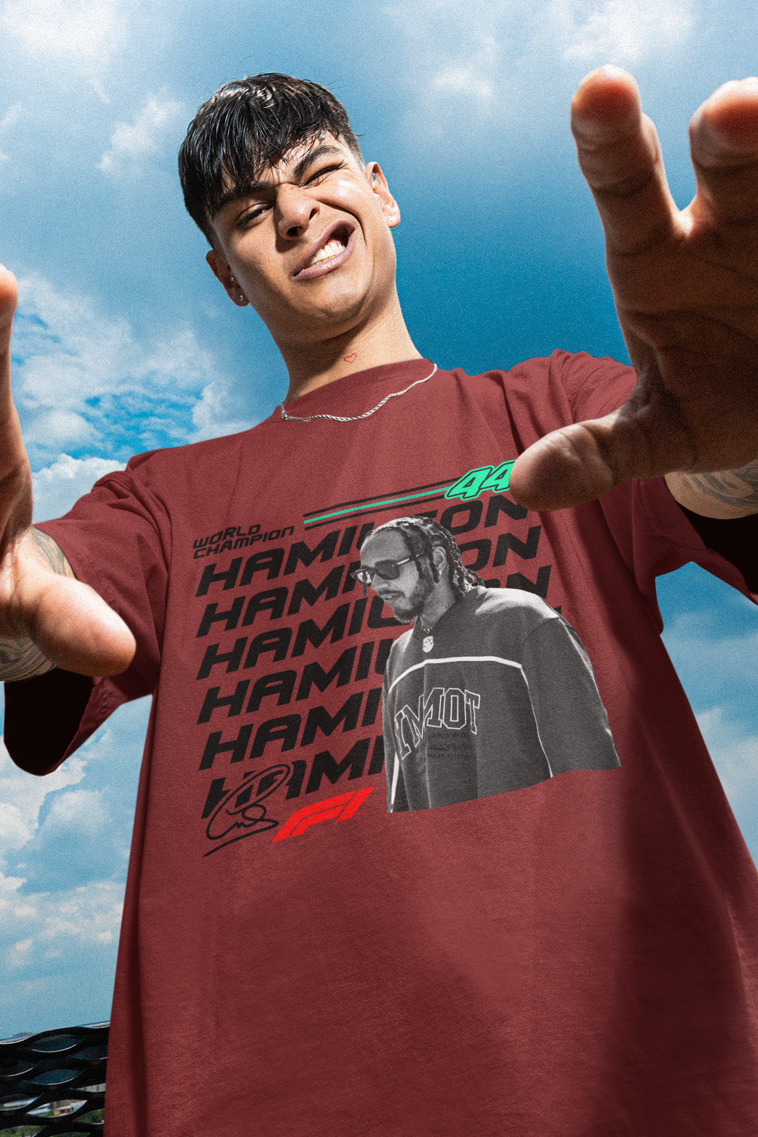 Hamilton 44 Unisex Terry Oversized Tee