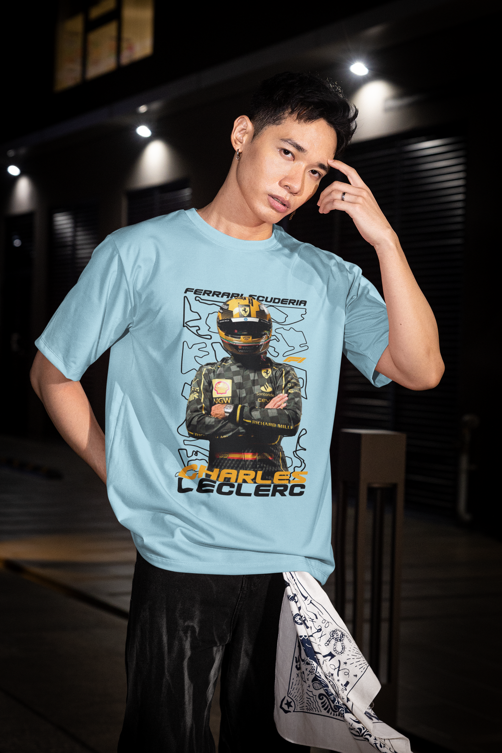 Charles Leclerc Unisex Terry Oversized Tee