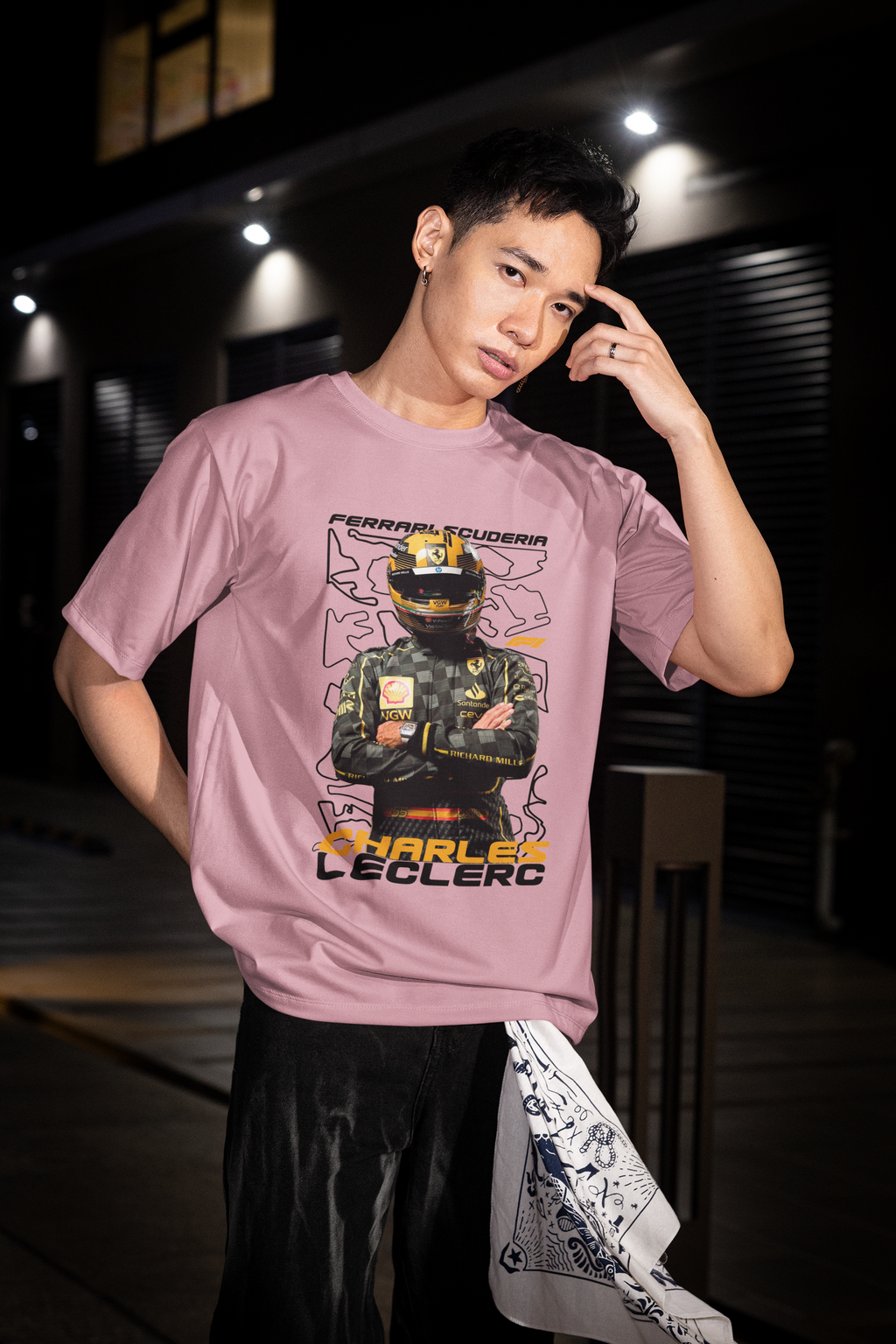 Charles Leclerc Unisex Terry Oversized Tee