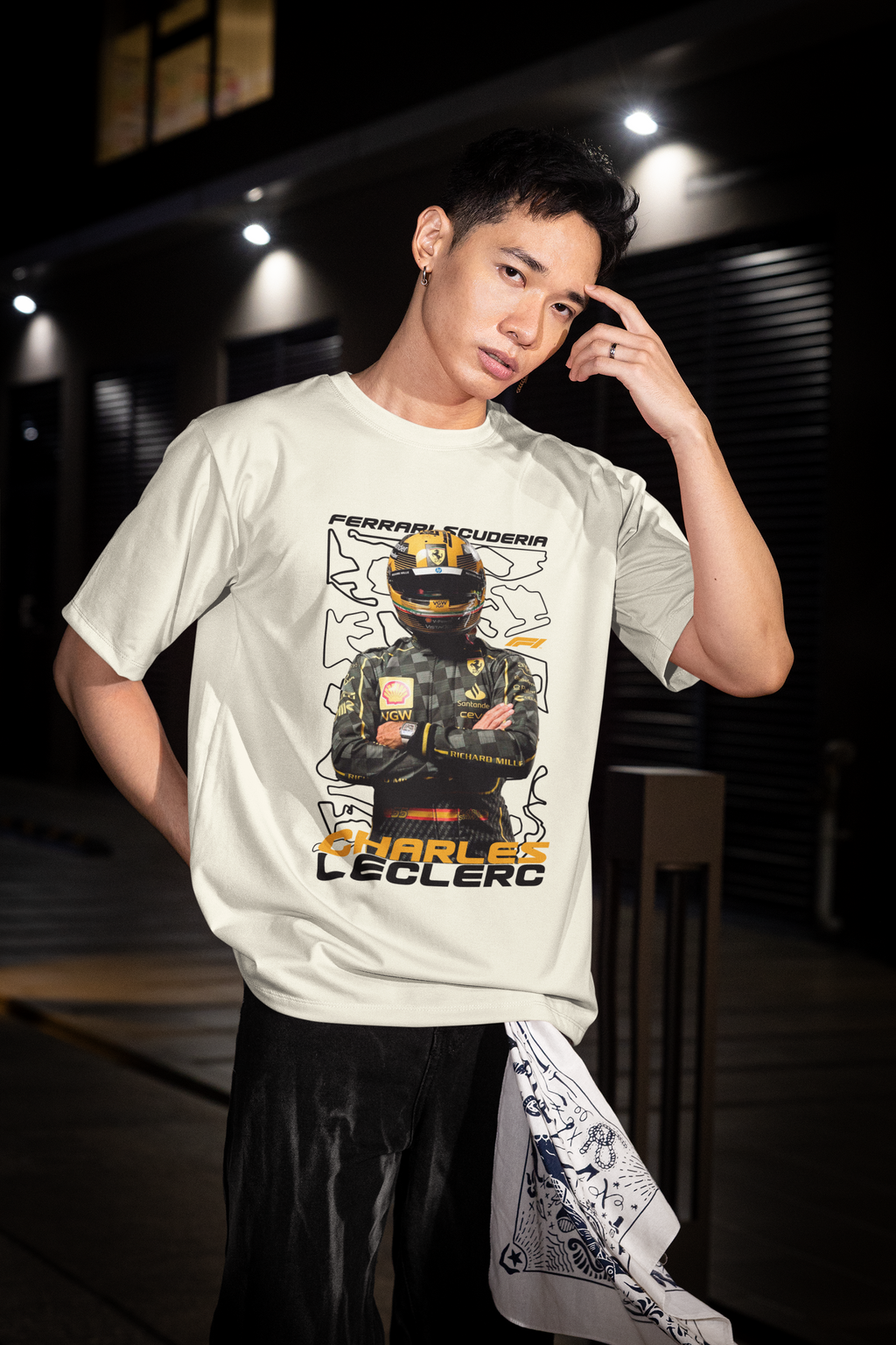 Charles Leclerc Unisex Terry Oversized Tee