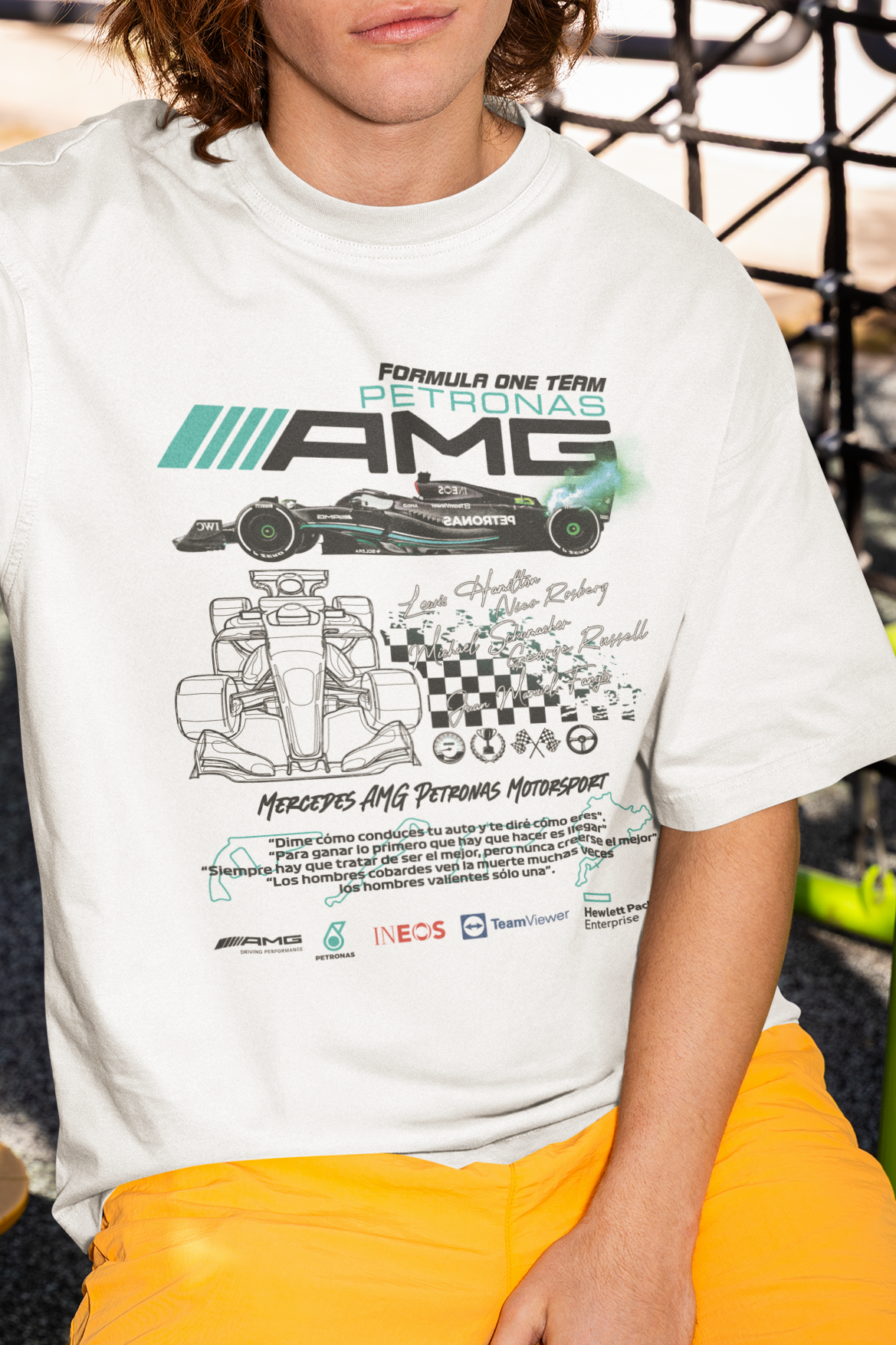 F1 AMG Unisex Terry Oversized Tee
