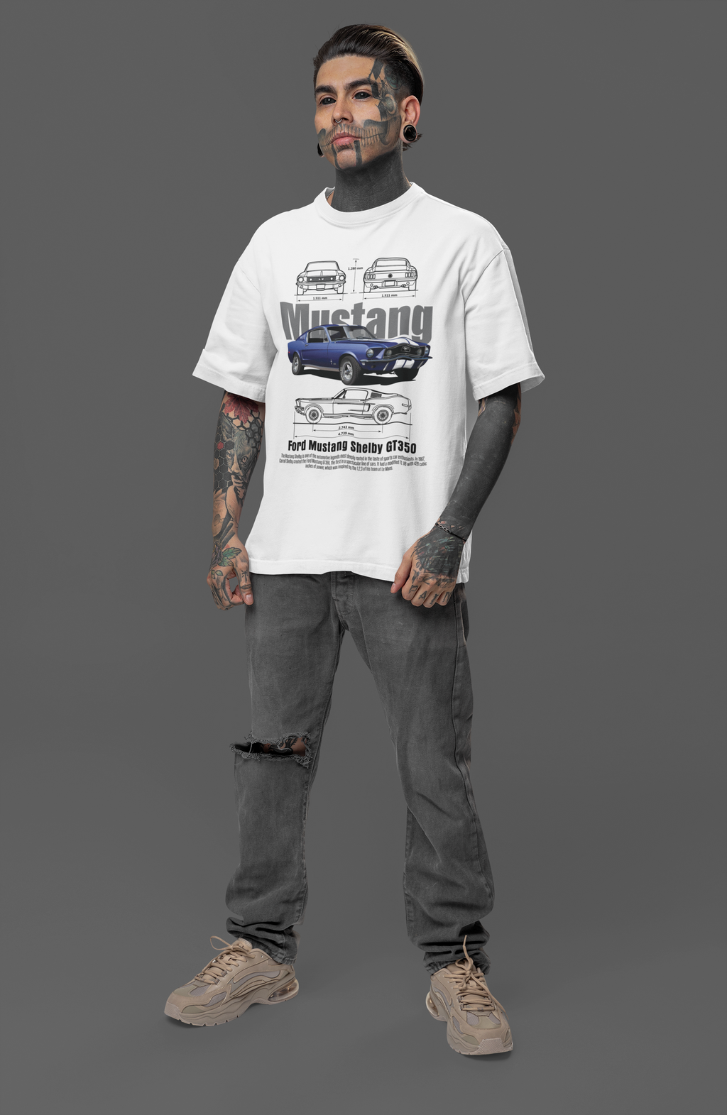 Mustang Unisex Terry Oversized Tee