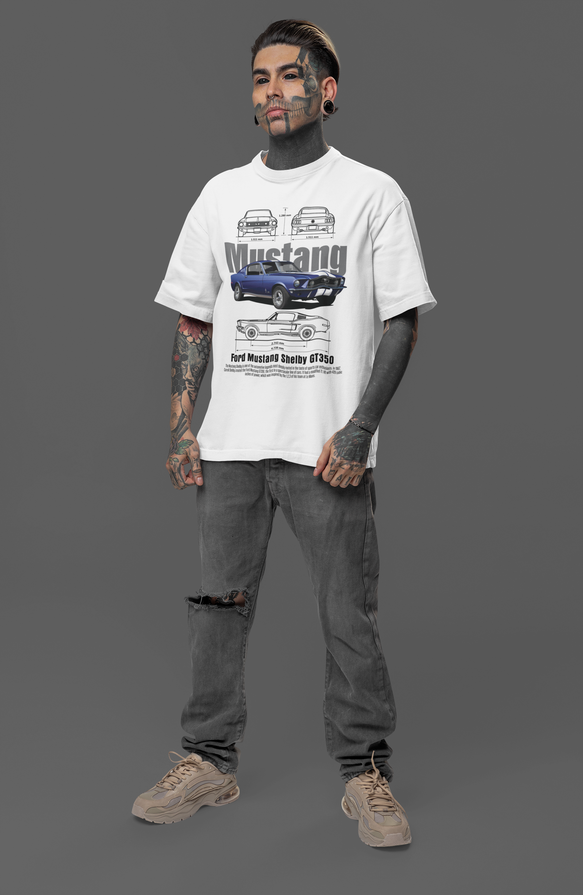 Mustang Unisex Terry Oversized Tee