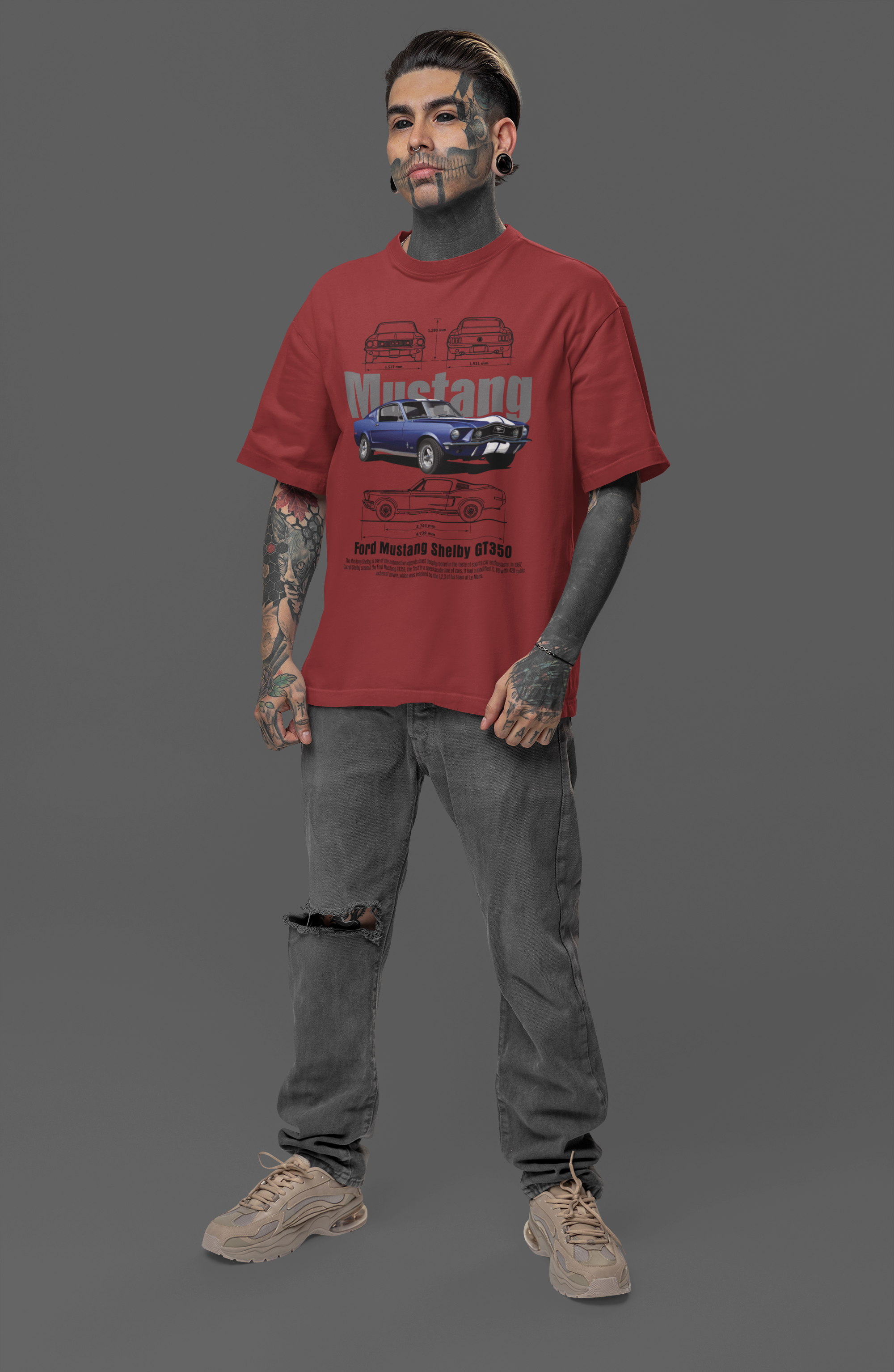 Mustang Unisex Terry Oversized Tee